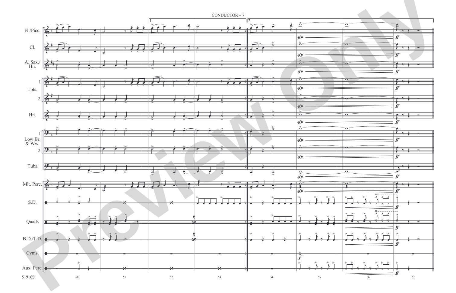 Bad Blood: Marching Band Conductor Score & Parts