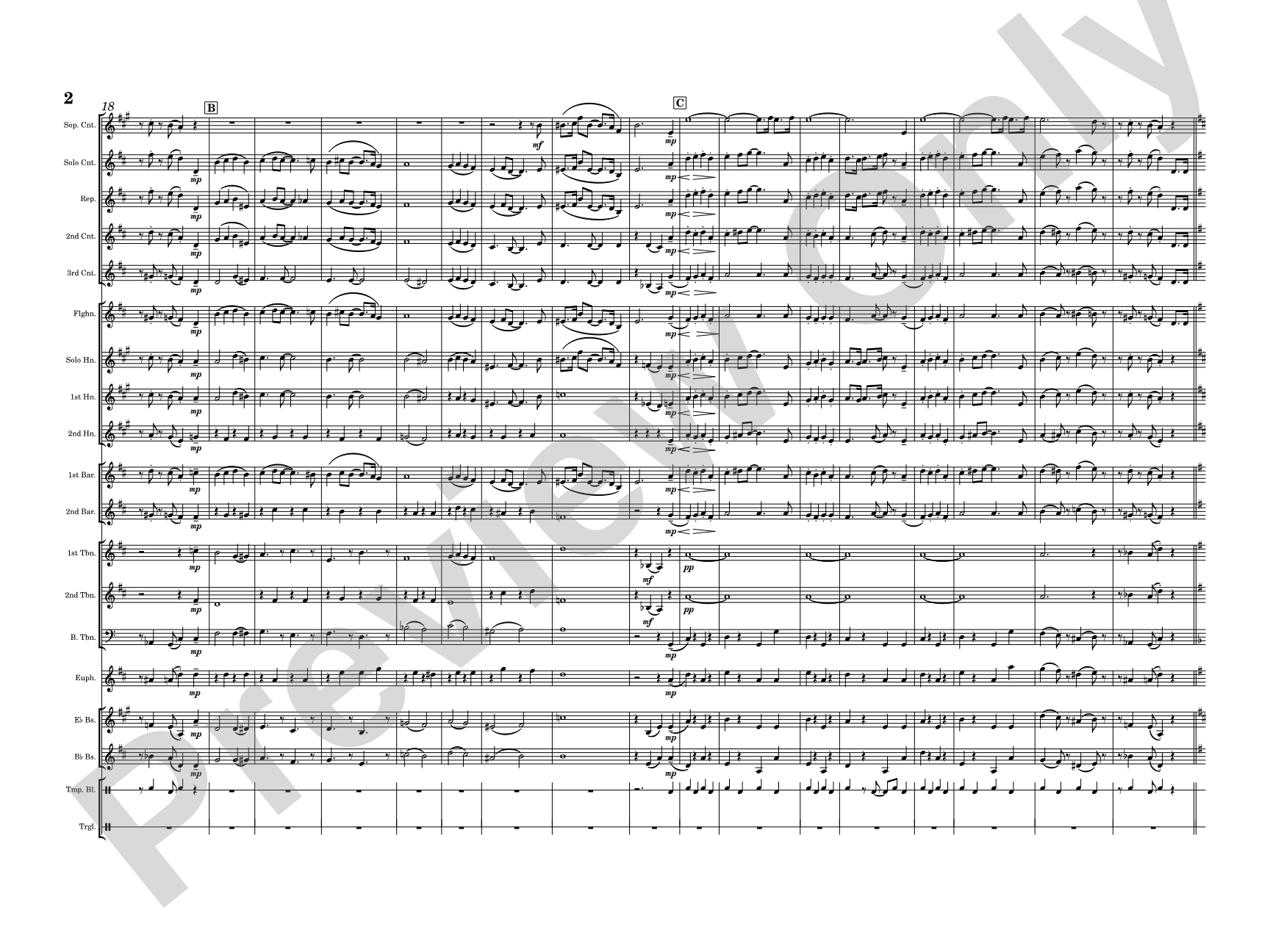 The Syncopated Clock: Brass Band Score & Parts