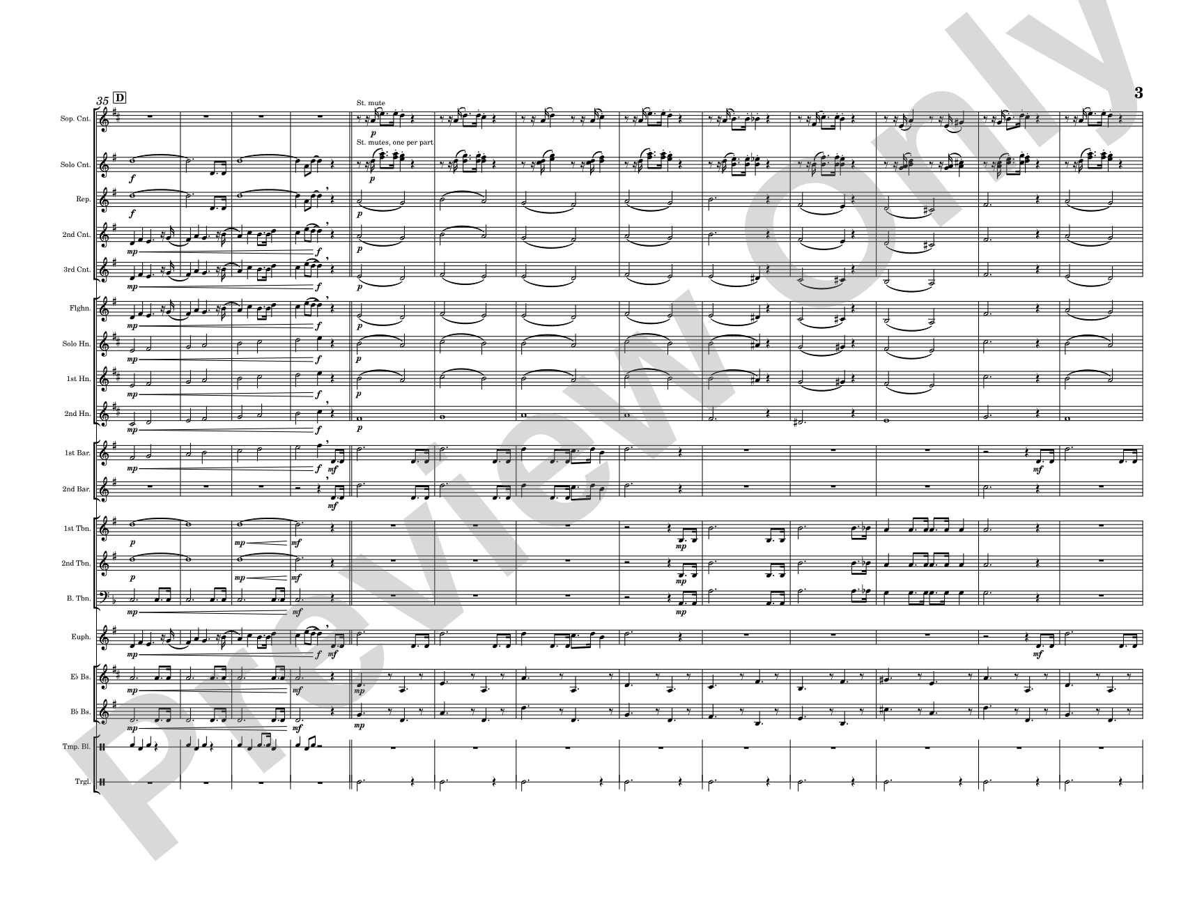 The Syncopated Clock: Brass Band Score & Parts