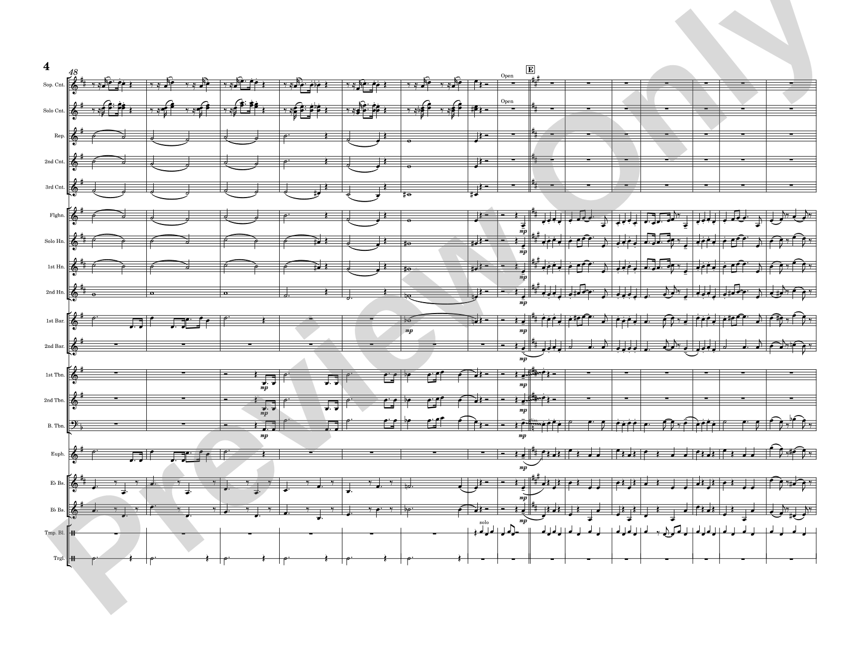 The Syncopated Clock: Brass Band Score & Parts