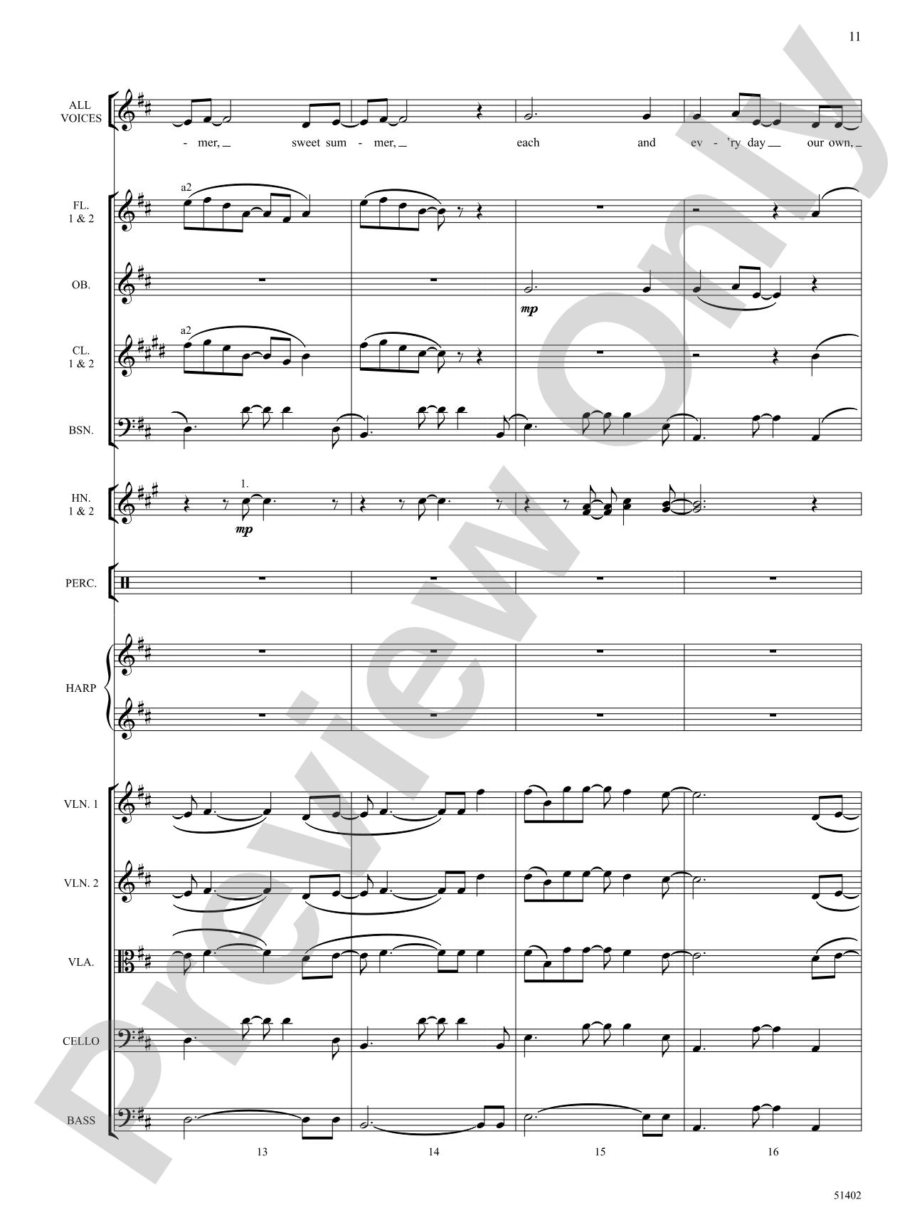 Four Seasonal Rounds: Orchestration