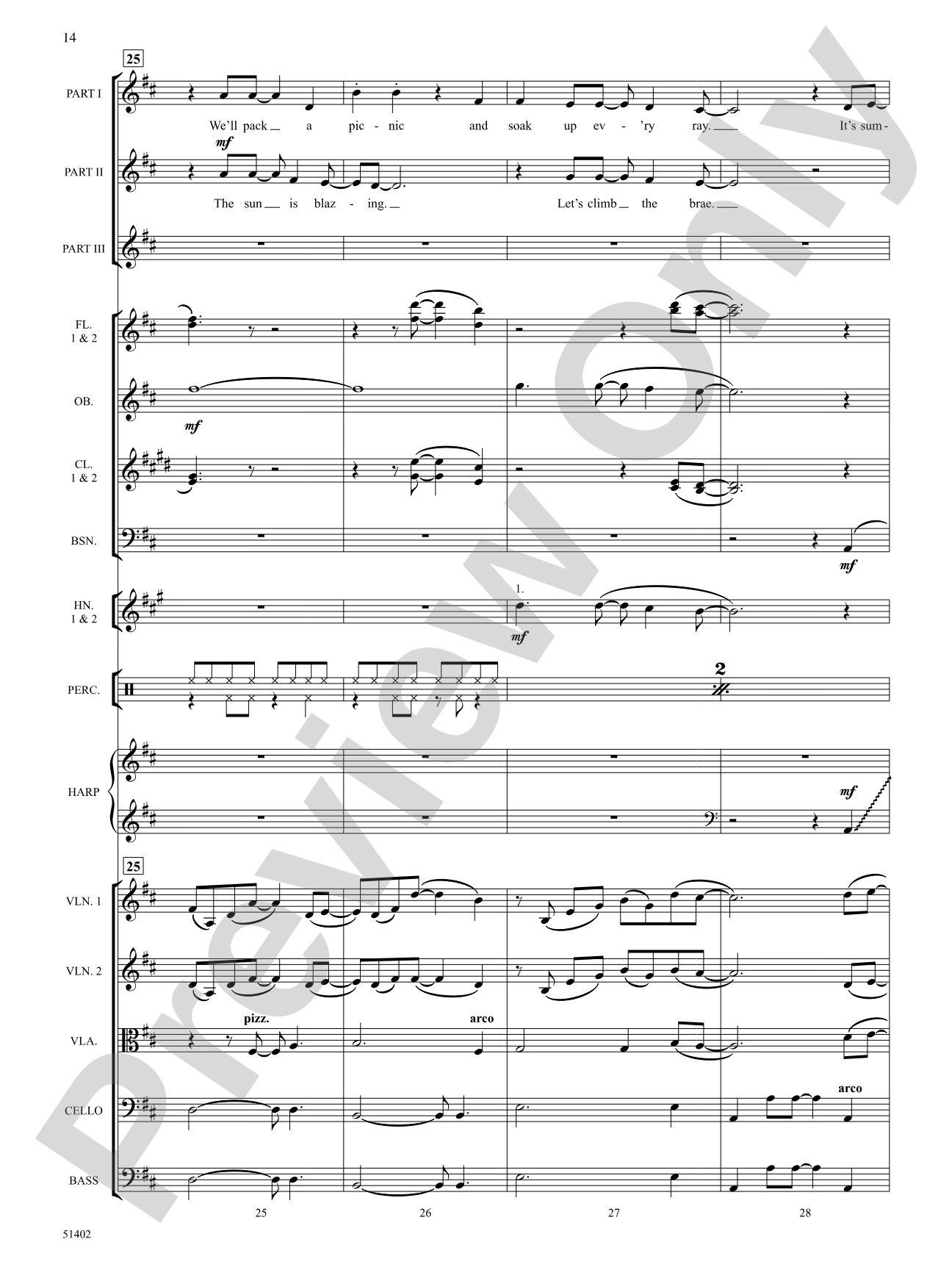 Four Seasonal Rounds: Orchestration