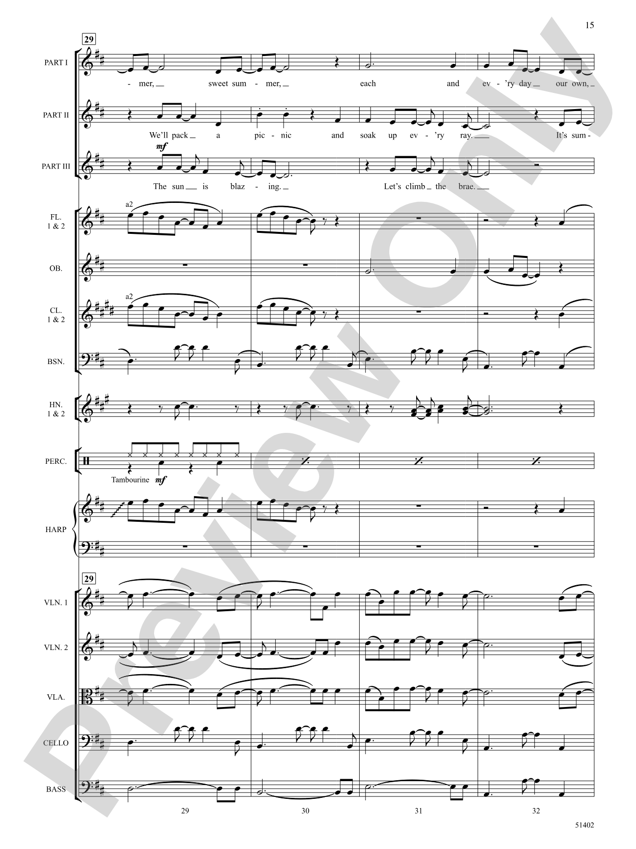 Four Seasonal Rounds: Orchestration