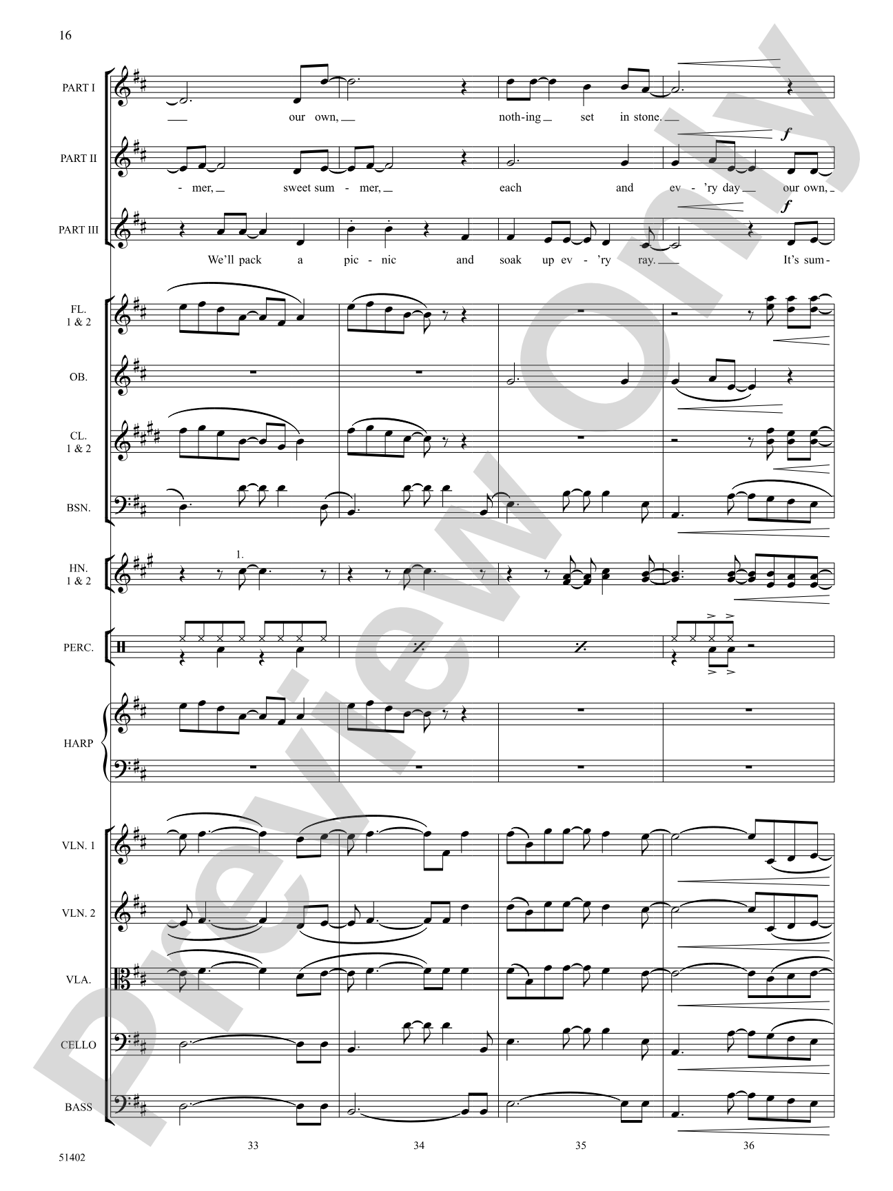 Four Seasonal Rounds: Orchestration