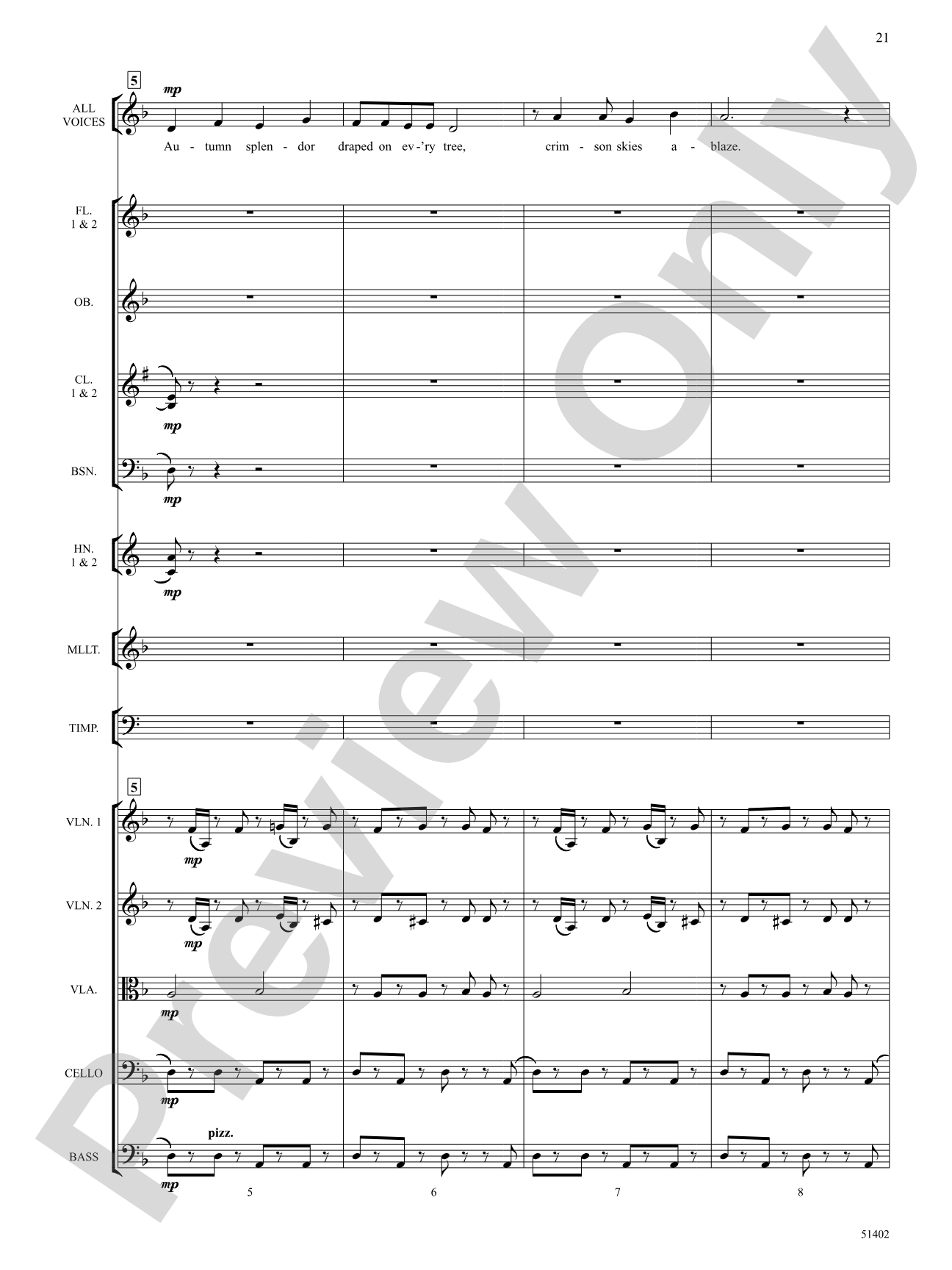 Four Seasonal Rounds: Orchestration