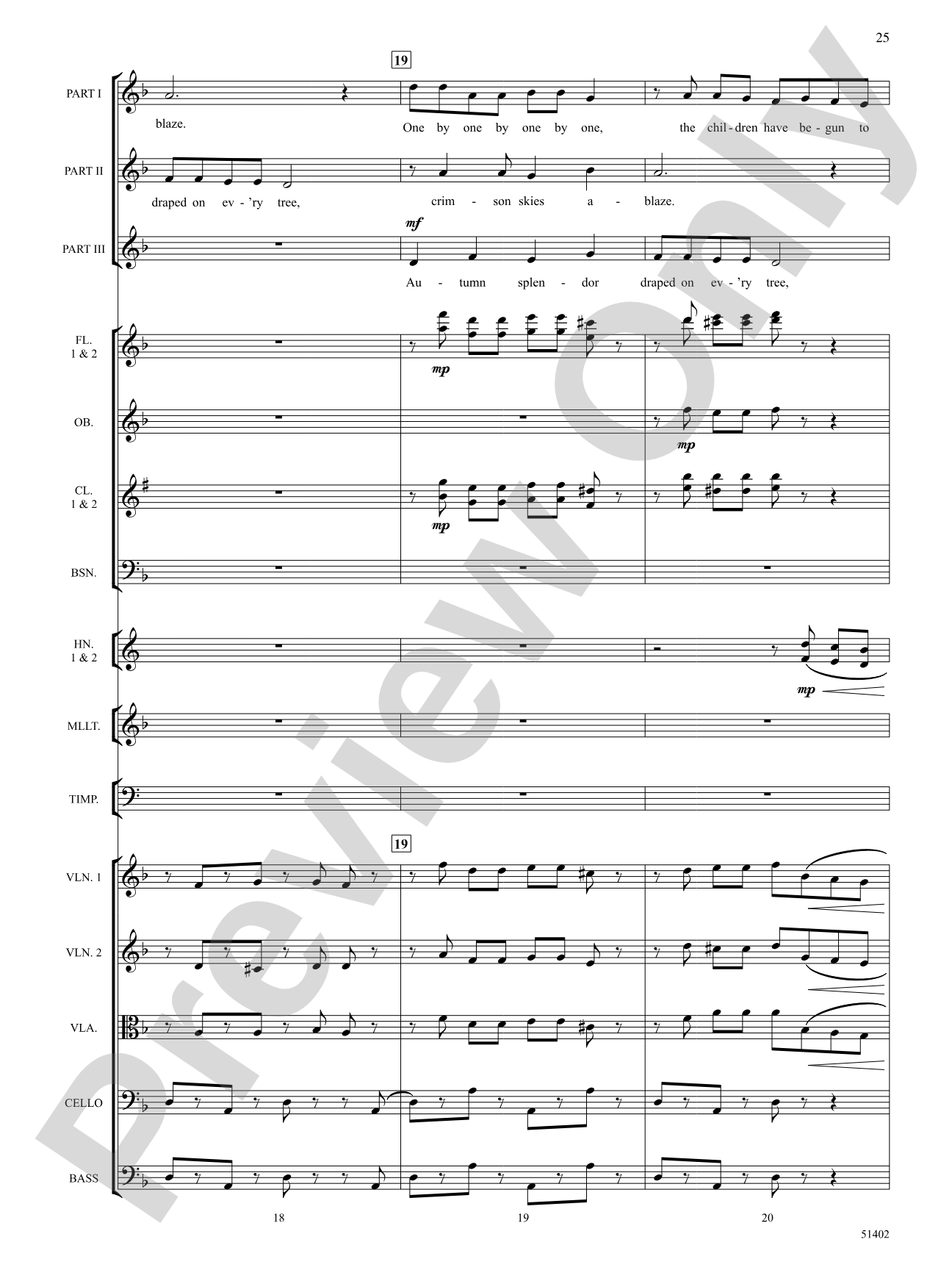 Four Seasonal Rounds: Orchestration