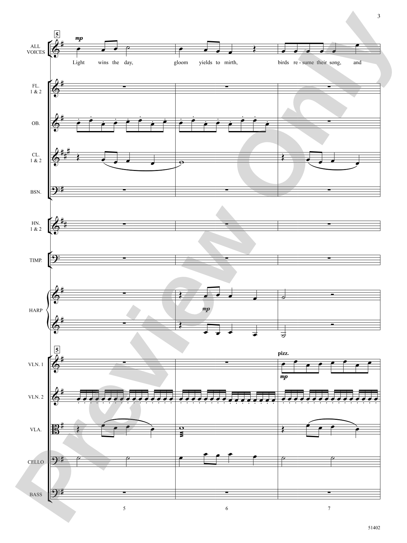 Four Seasonal Rounds: Orchestration