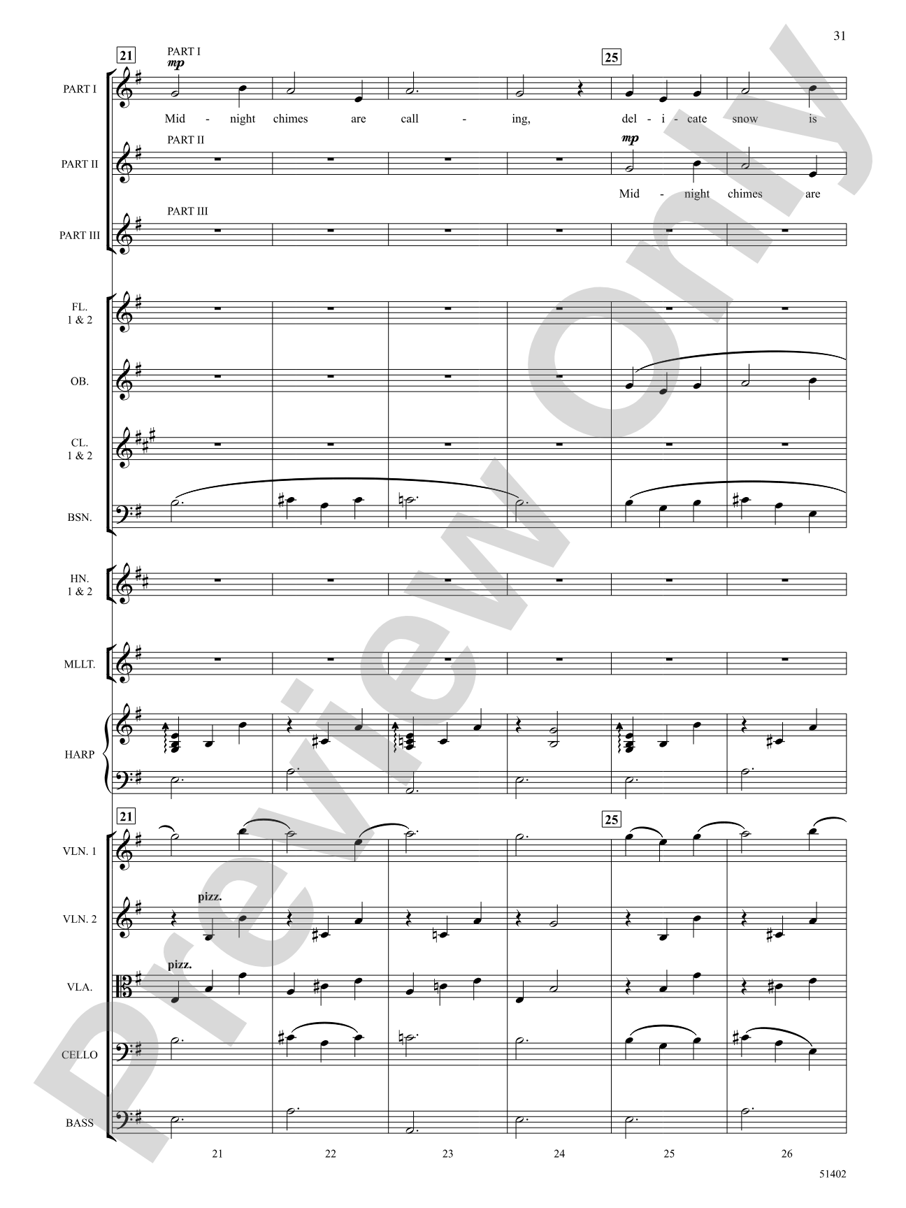 Four Seasonal Rounds: Orchestration