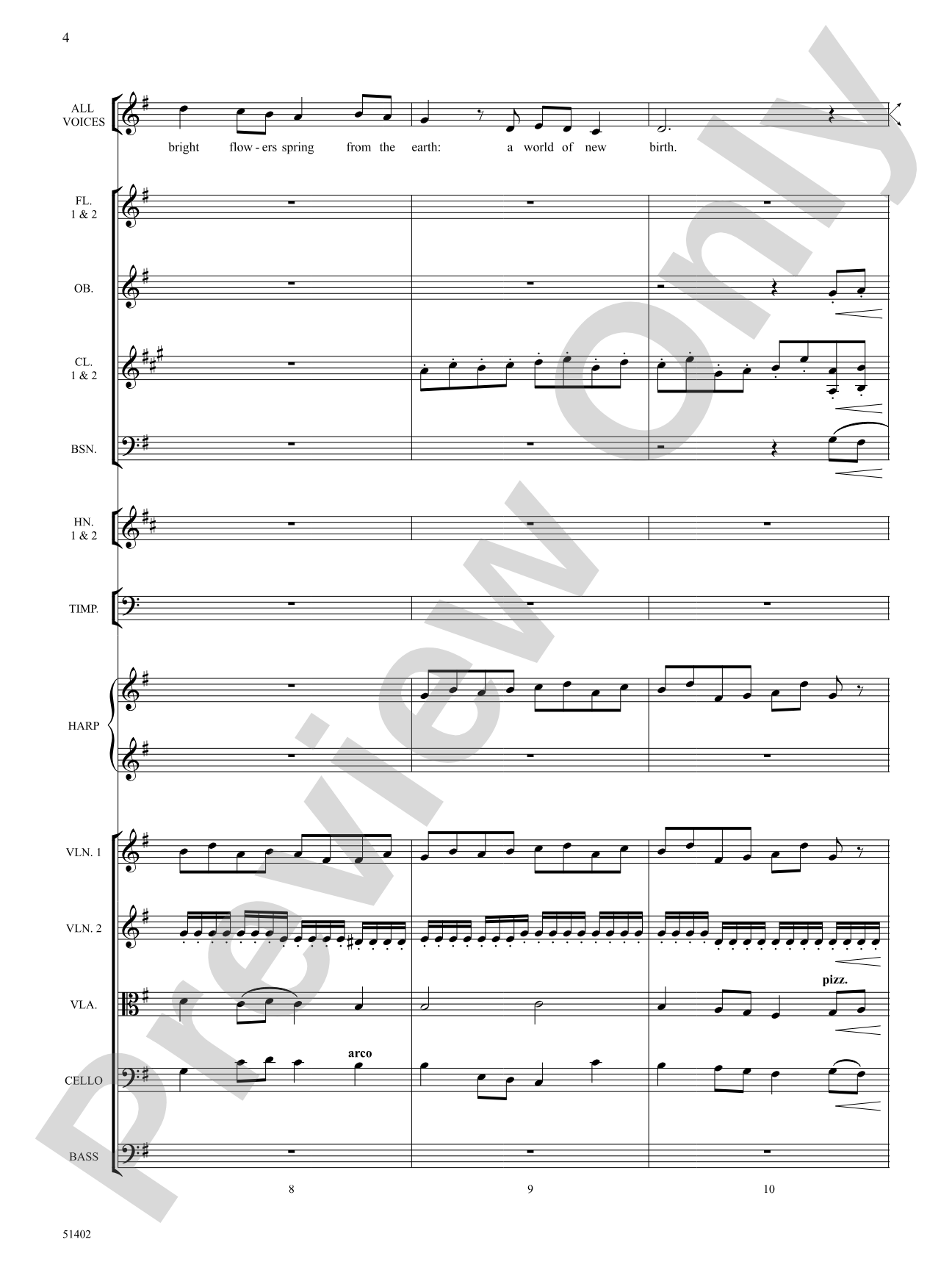 Four Seasonal Rounds: Orchestration