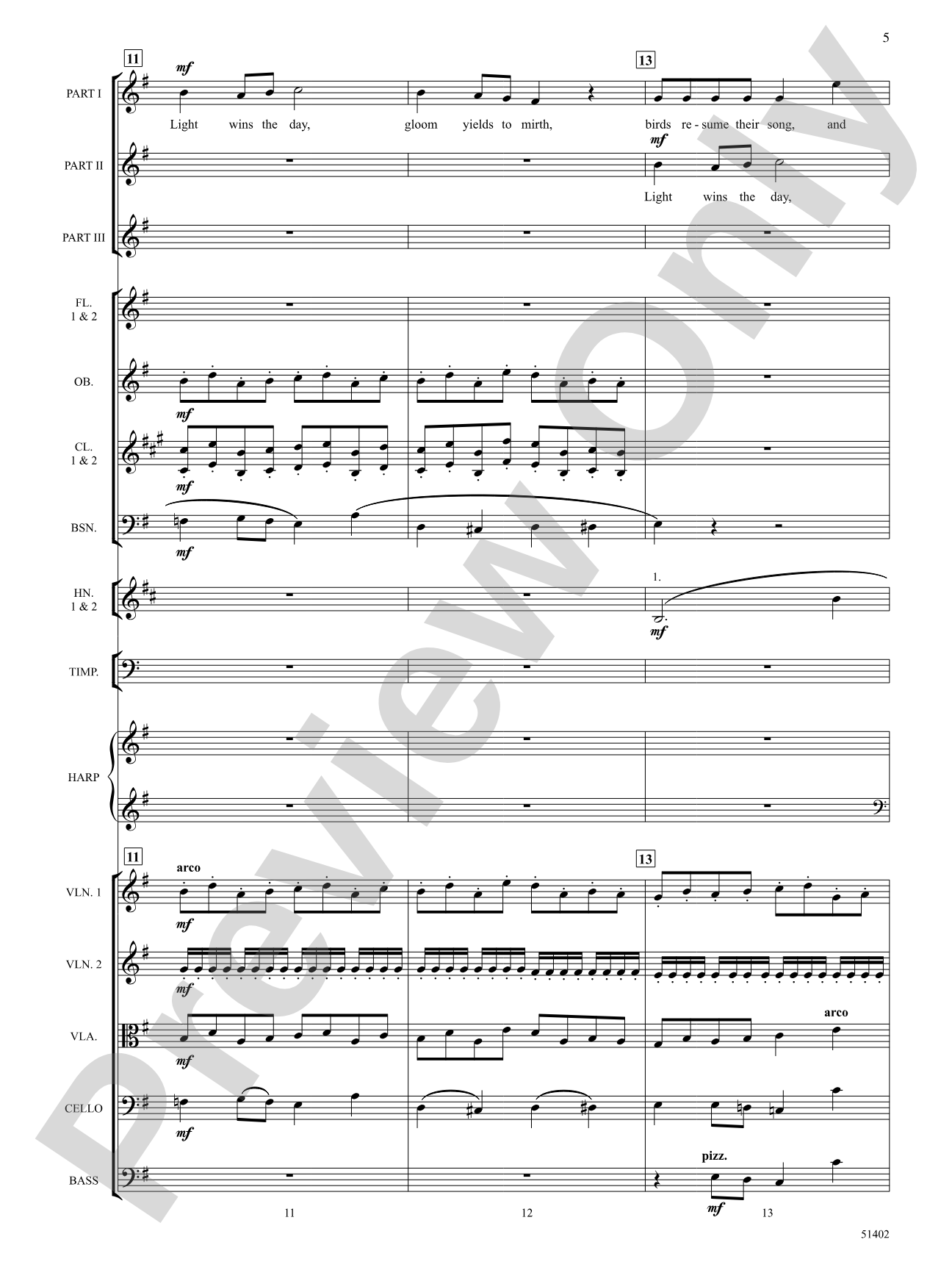 Four Seasonal Rounds: Orchestration