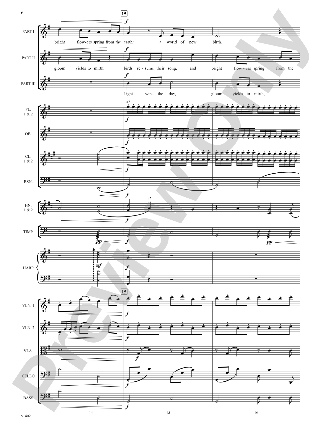 Four Seasonal Rounds: Orchestration
