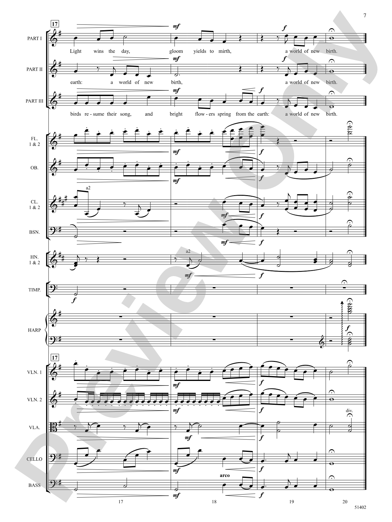 Four Seasonal Rounds: Orchestration