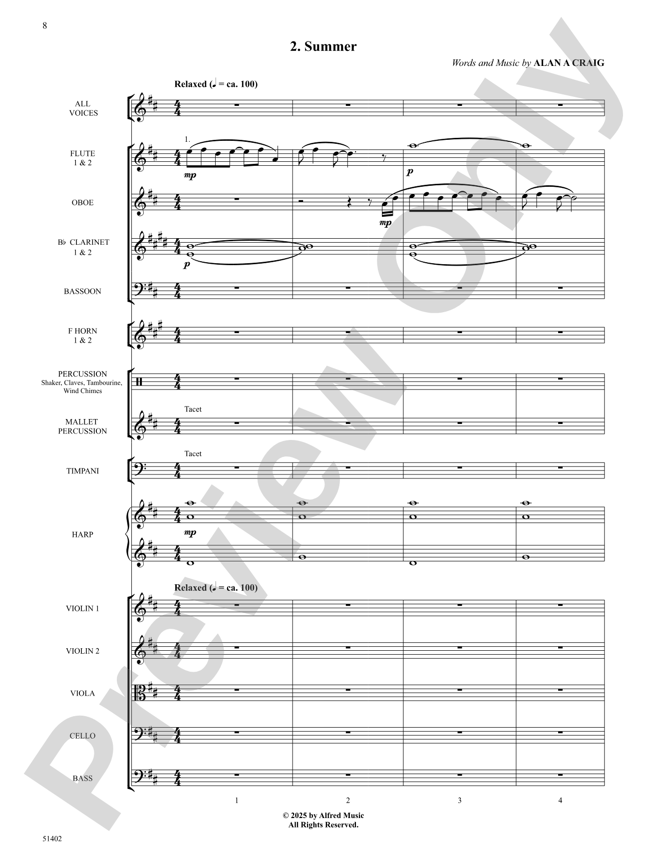 Four Seasonal Rounds: Orchestration