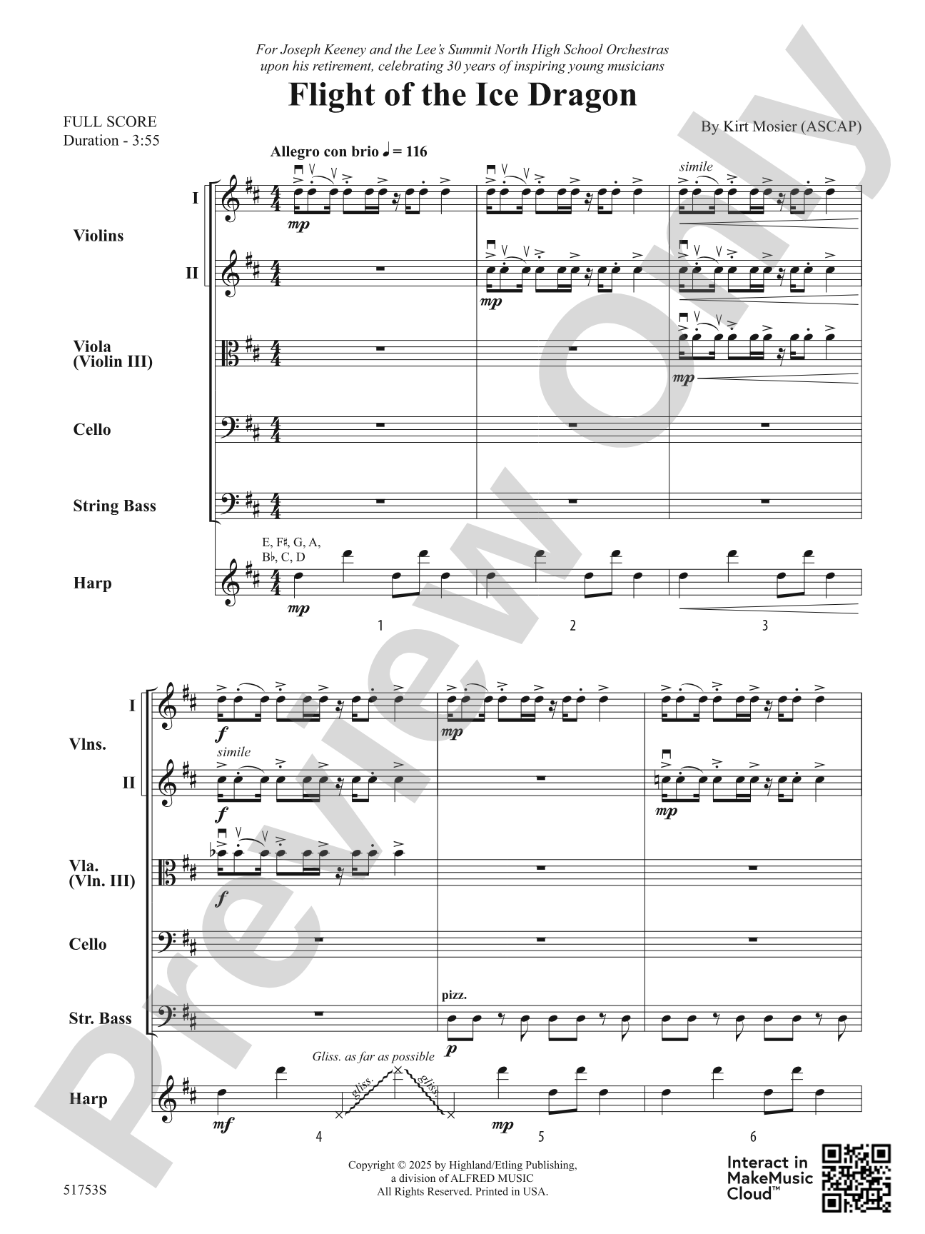 Flight of the Ice Dragon: String Orchestra Conductor Score & Parts