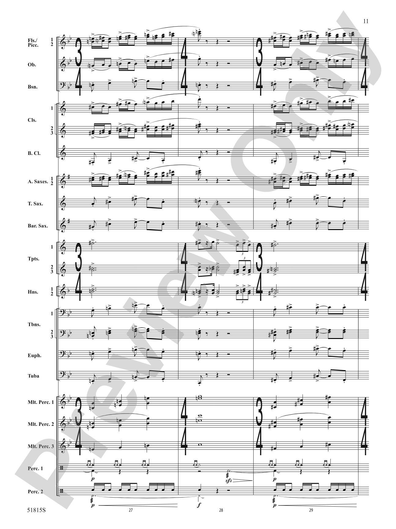 Festival: Concert Band Conductor Score & Parts
