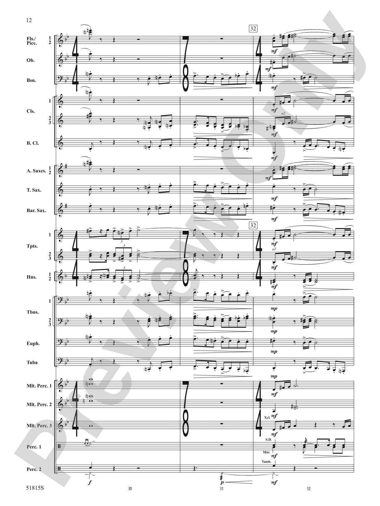 Festival: Concert Band Conductor Score & Parts