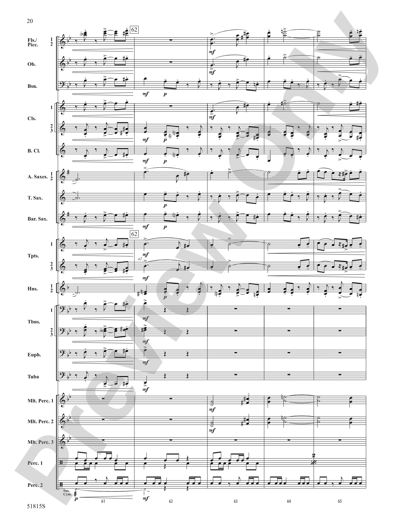 Festival: Concert Band Conductor Score & Parts