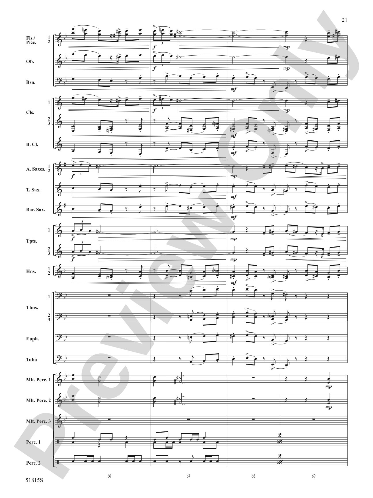 Festival: Concert Band Conductor Score & Parts