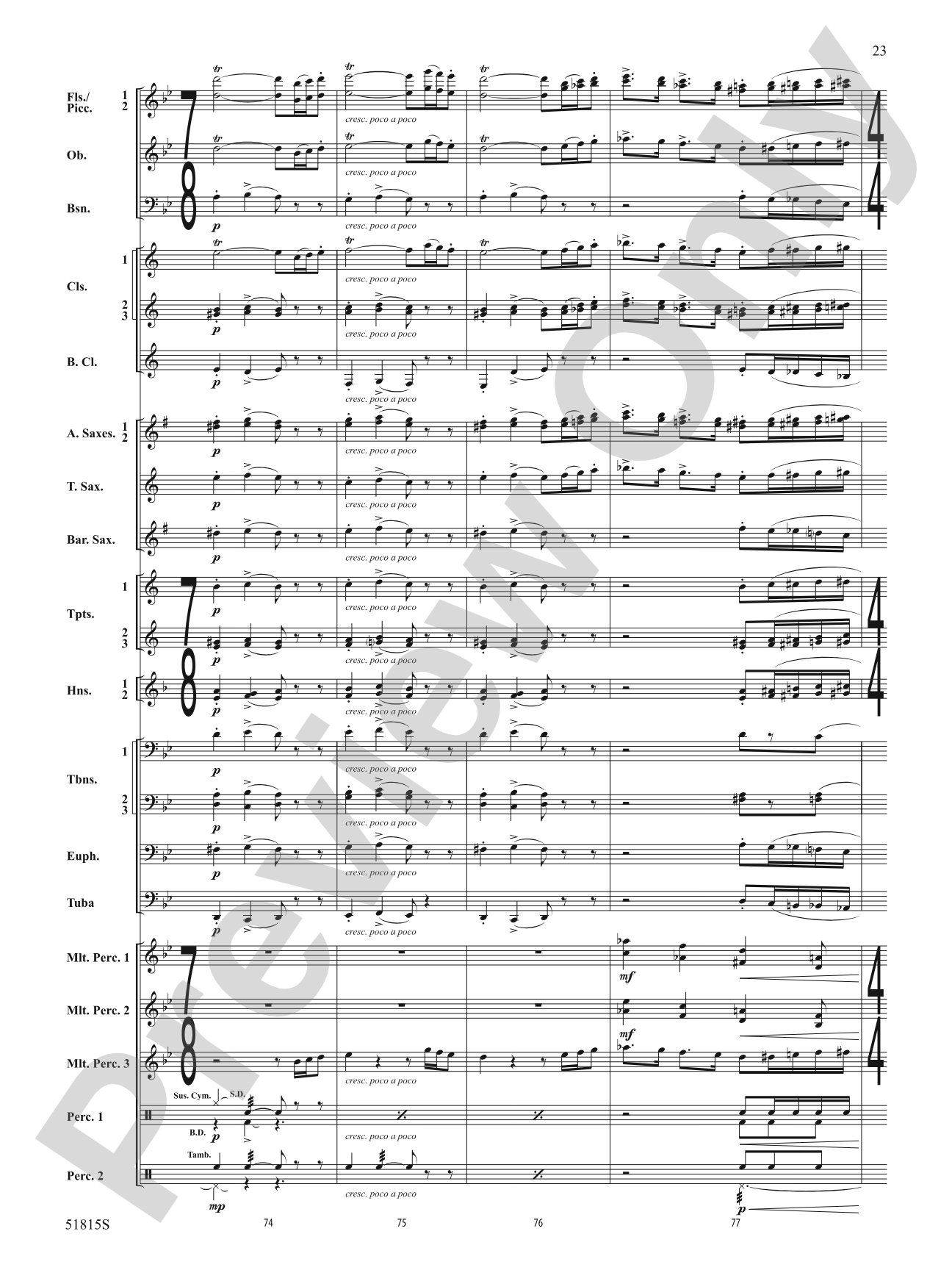 Festival: Concert Band Conductor Score & Parts