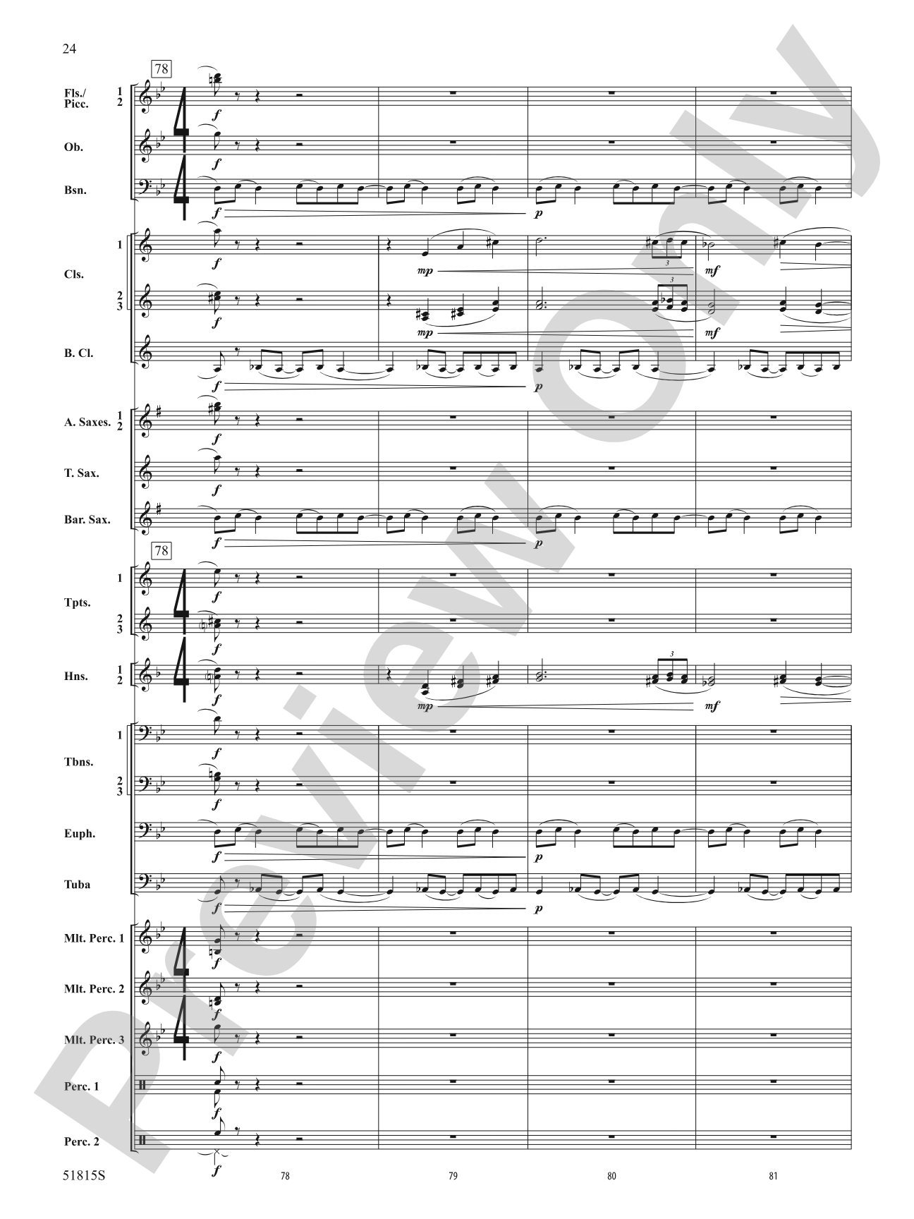 Festival: Concert Band Conductor Score & Parts
