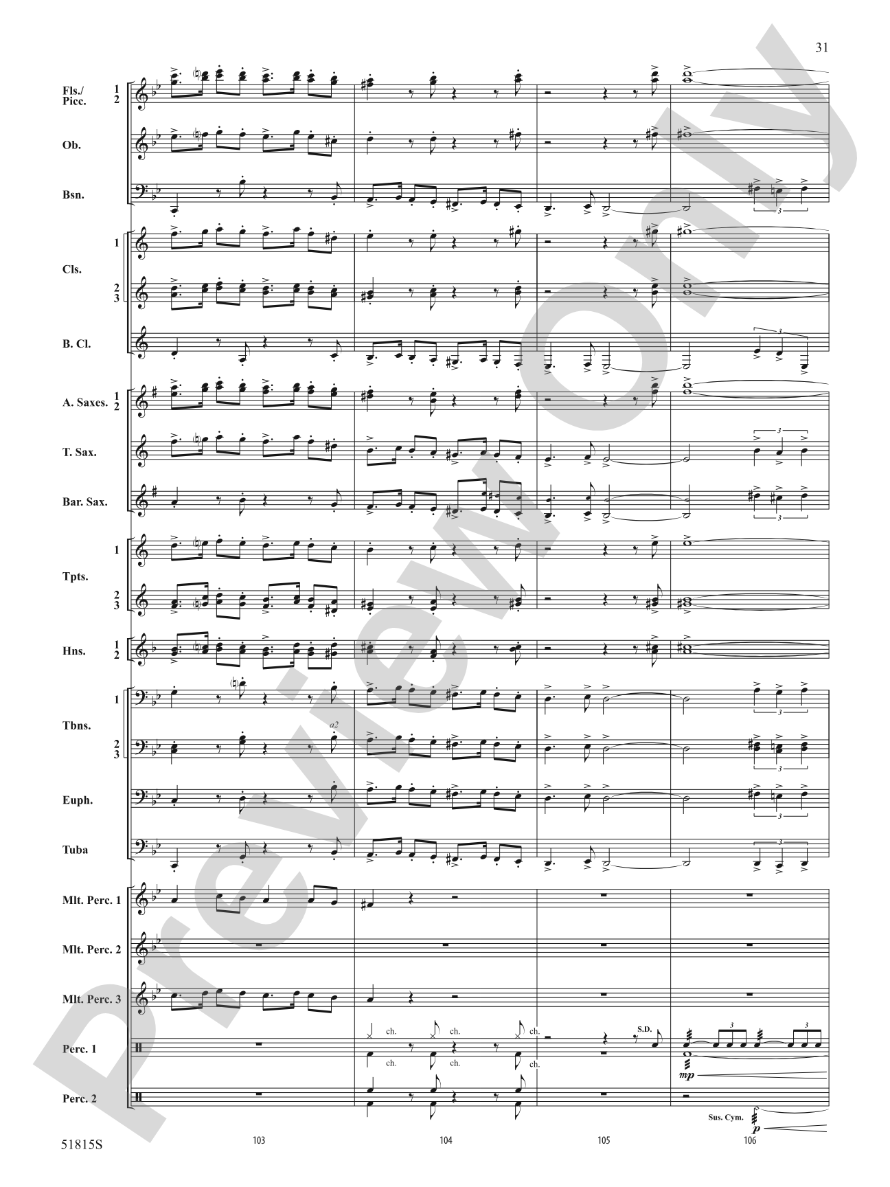 Festival: Concert Band Conductor Score & Parts