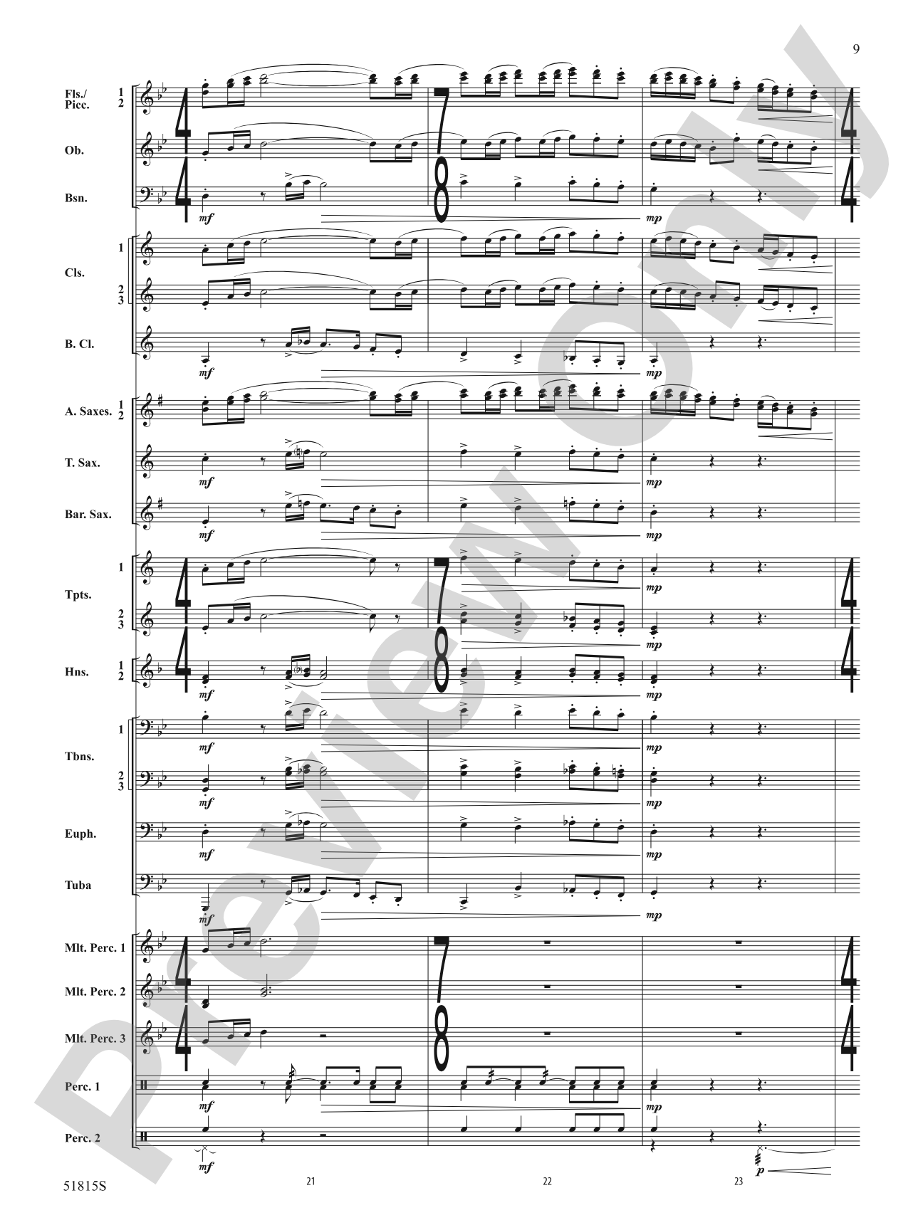 Festival: Concert Band Conductor Score & Parts