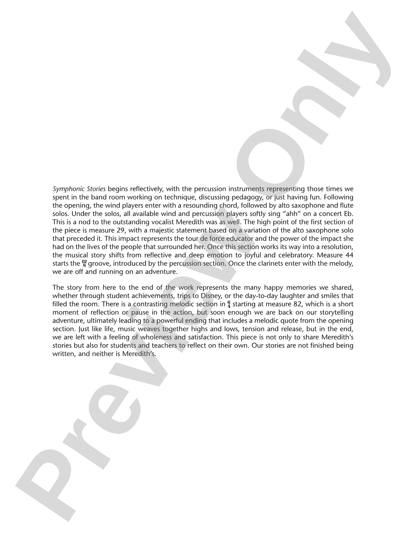 Symphonic Stories: Concert Band Conductor Score & Parts