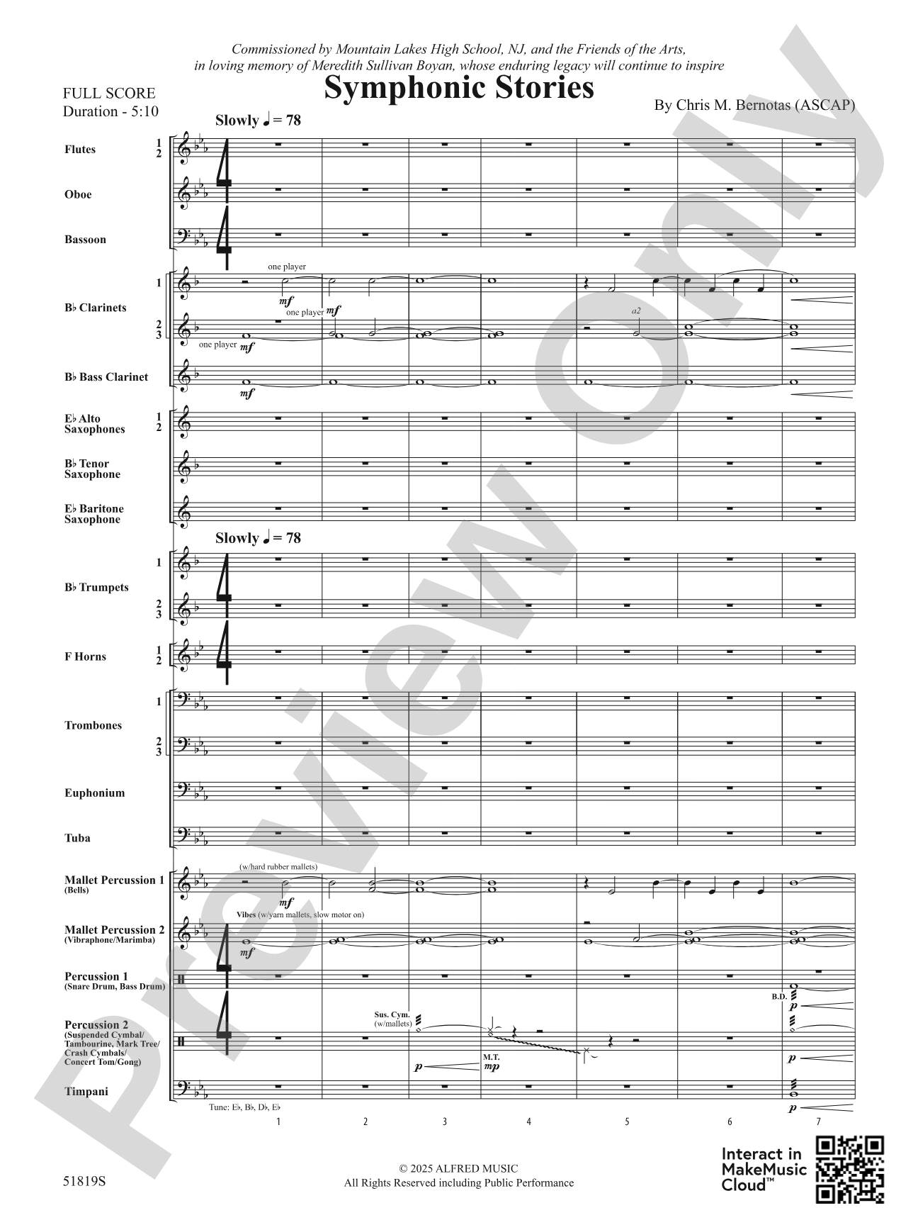 Symphonic Stories: Concert Band Conductor Score & Parts