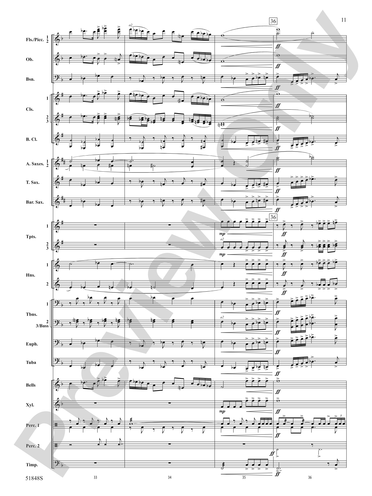 Furious Granite: Concert Band Conductor Score & Parts