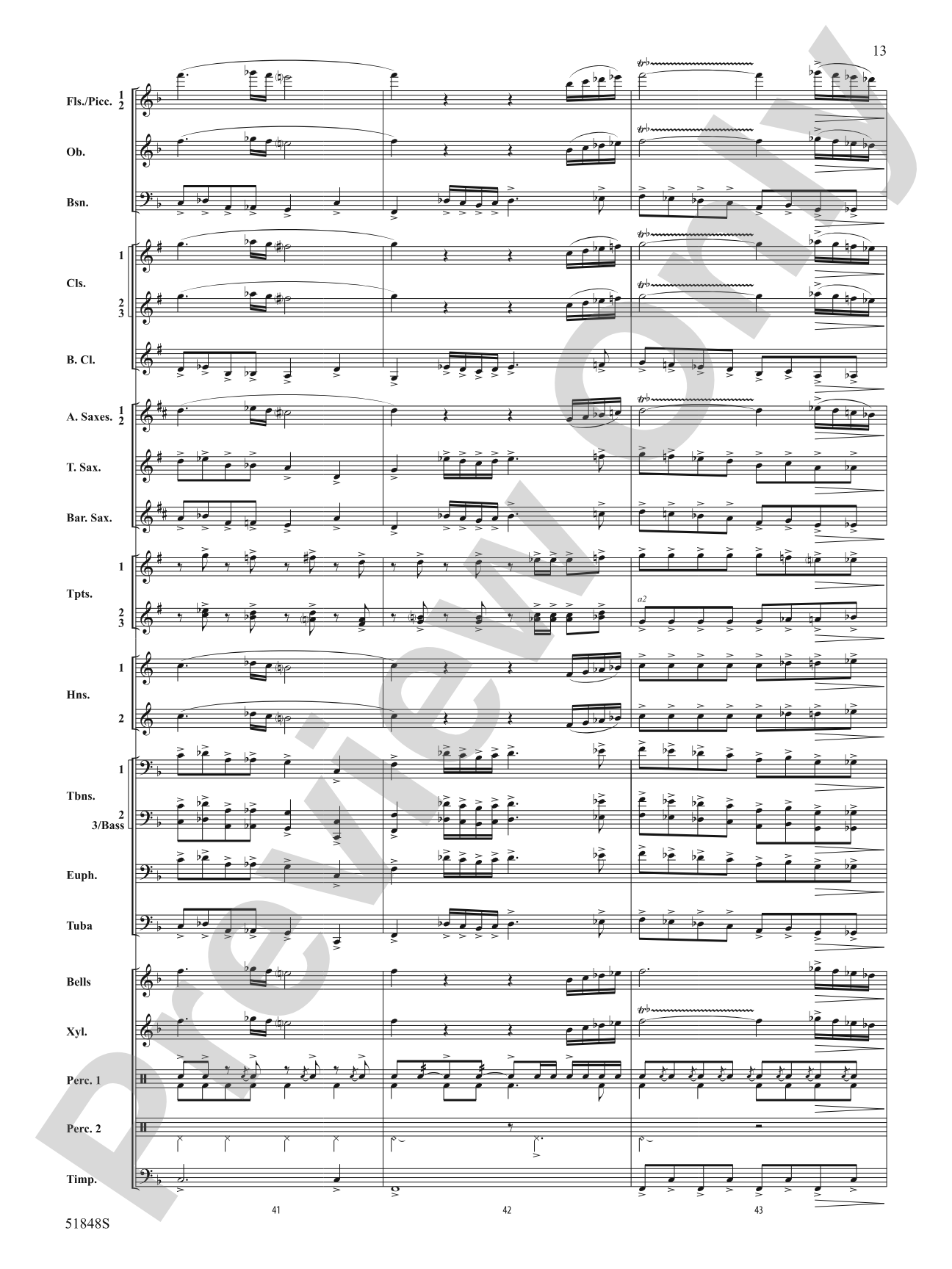 Furious Granite: Concert Band Conductor Score & Parts