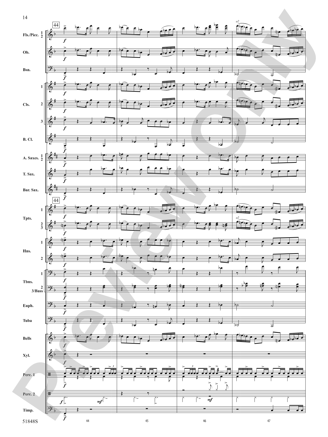Furious Granite: Concert Band Conductor Score & Parts