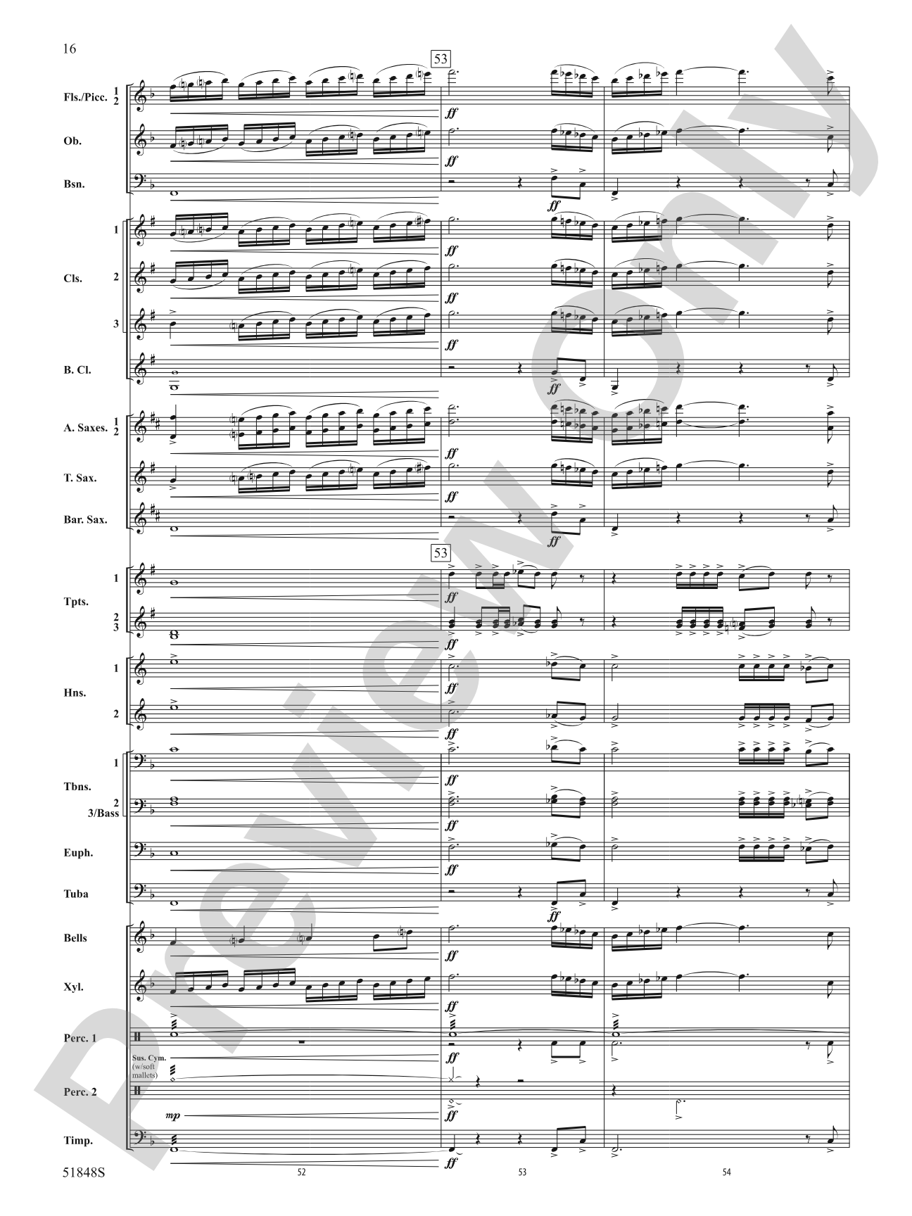 Furious Granite: Concert Band Conductor Score & Parts