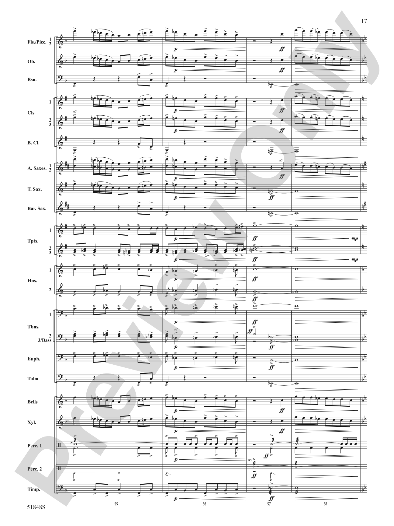 Furious Granite: Concert Band Conductor Score & Parts