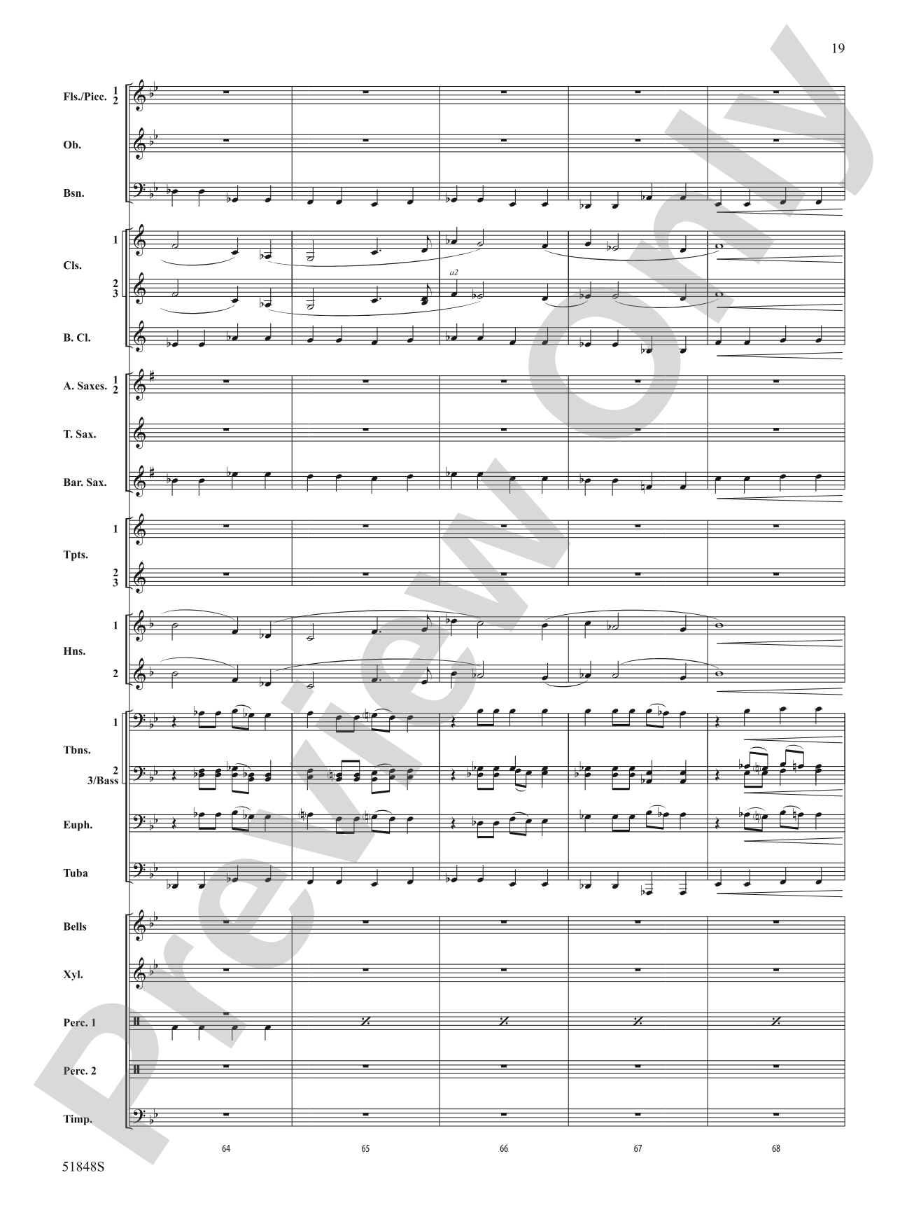 Furious Granite: Concert Band Conductor Score & Parts