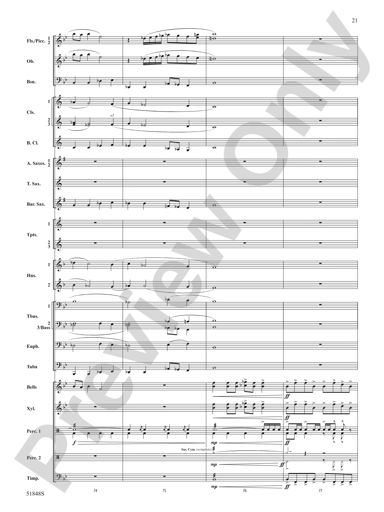 Furious Granite: Concert Band Conductor Score & Parts
