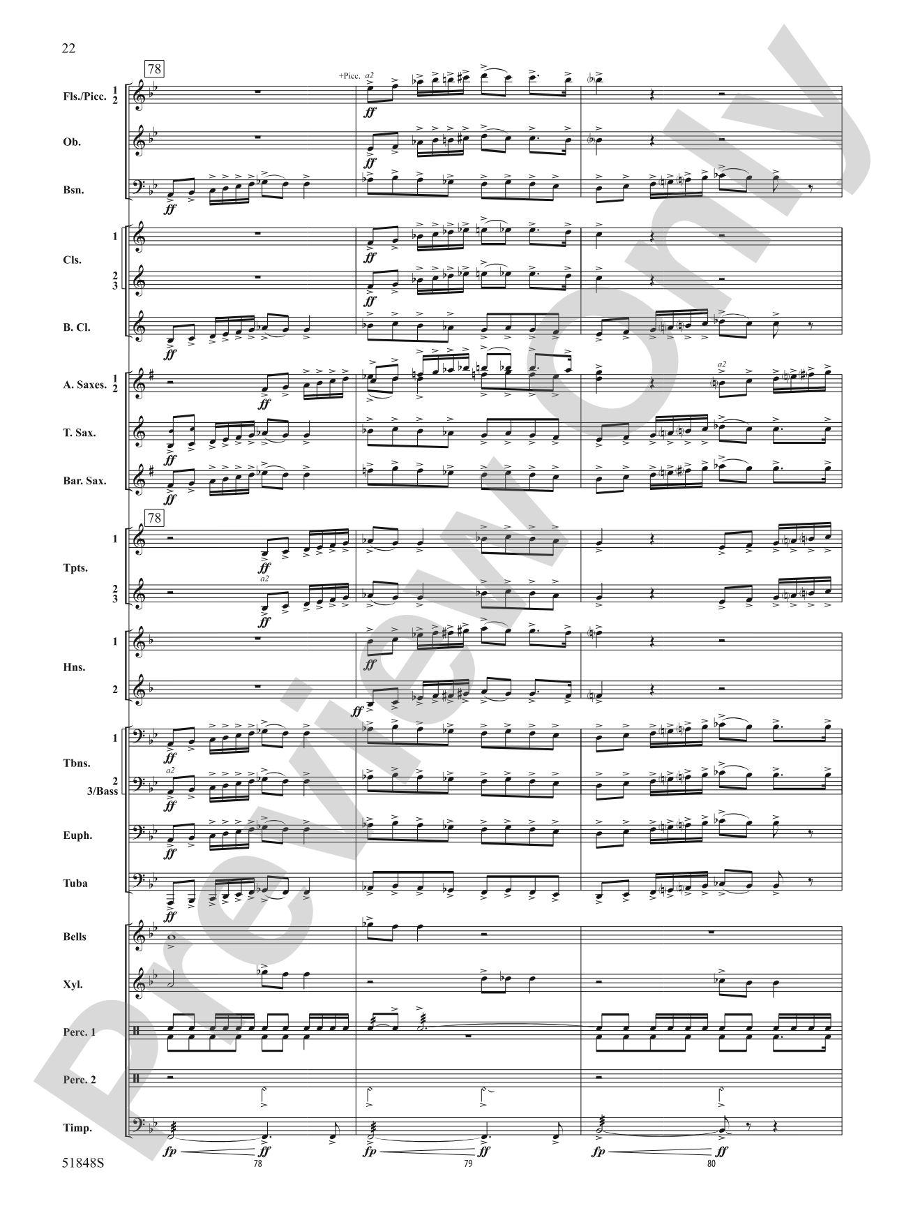 Furious Granite: Concert Band Conductor Score & Parts