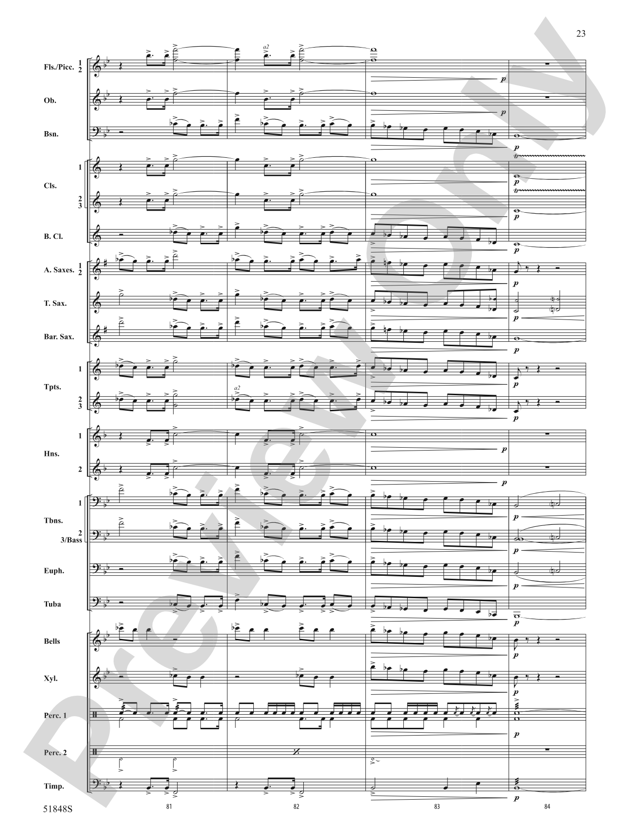 Furious Granite: Concert Band Conductor Score & Parts