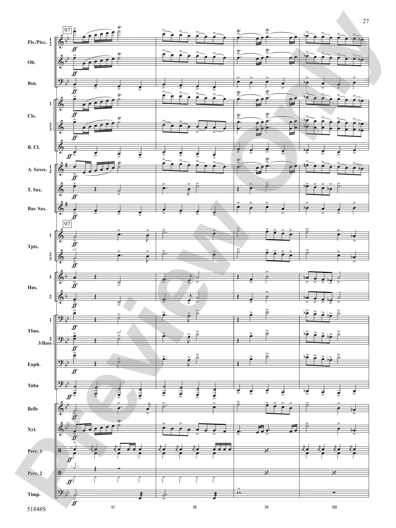 Furious Granite: Concert Band Conductor Score & Parts