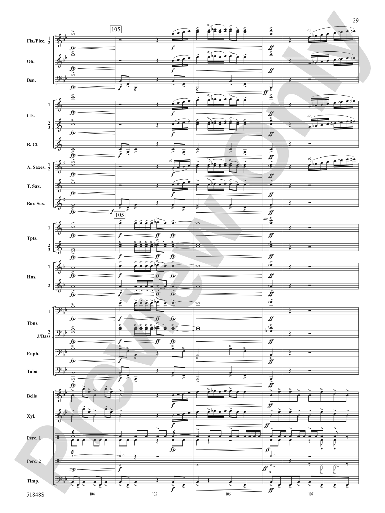 Furious Granite: Concert Band Conductor Score & Parts