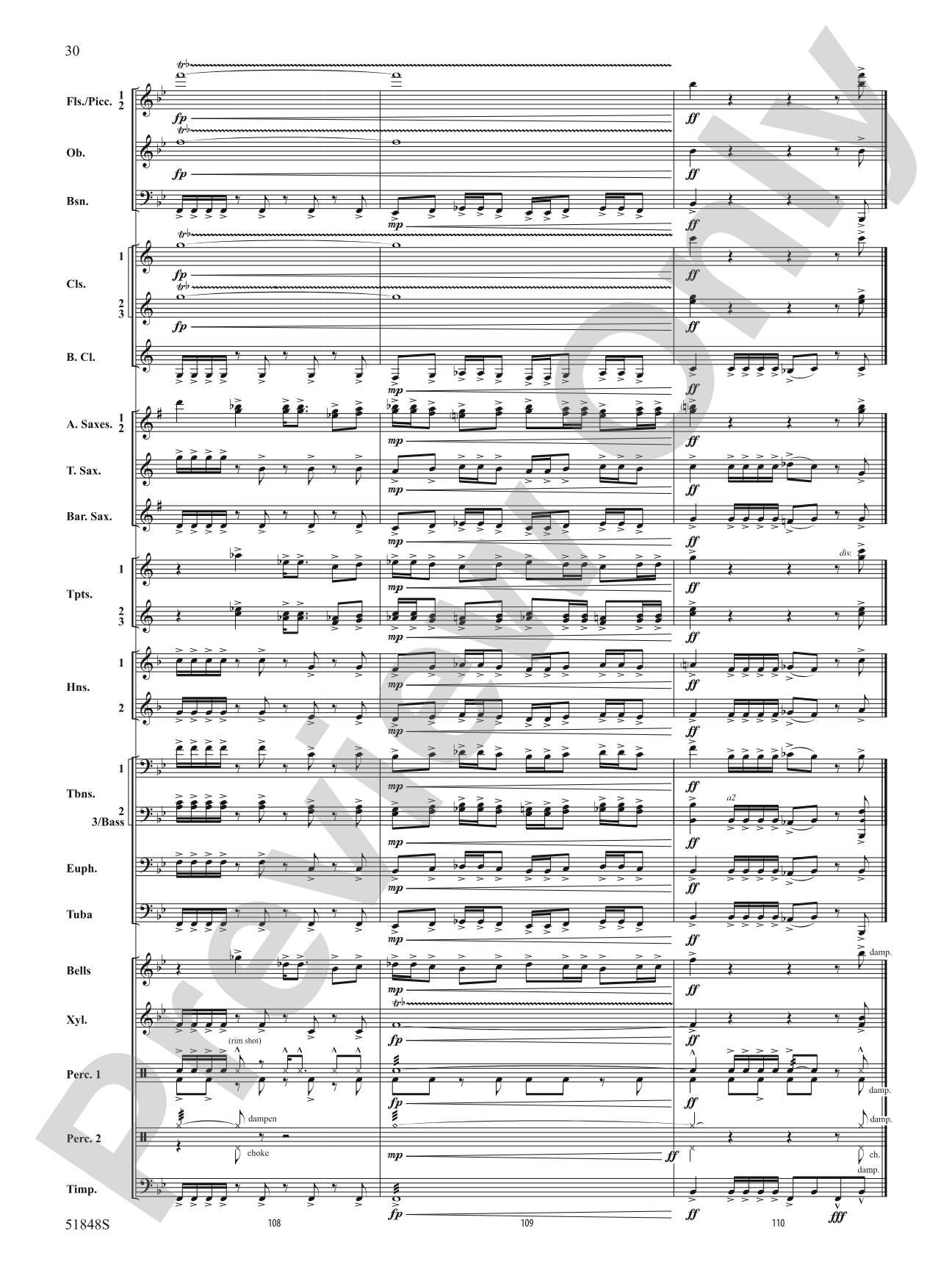 Furious Granite: Concert Band Conductor Score & Parts