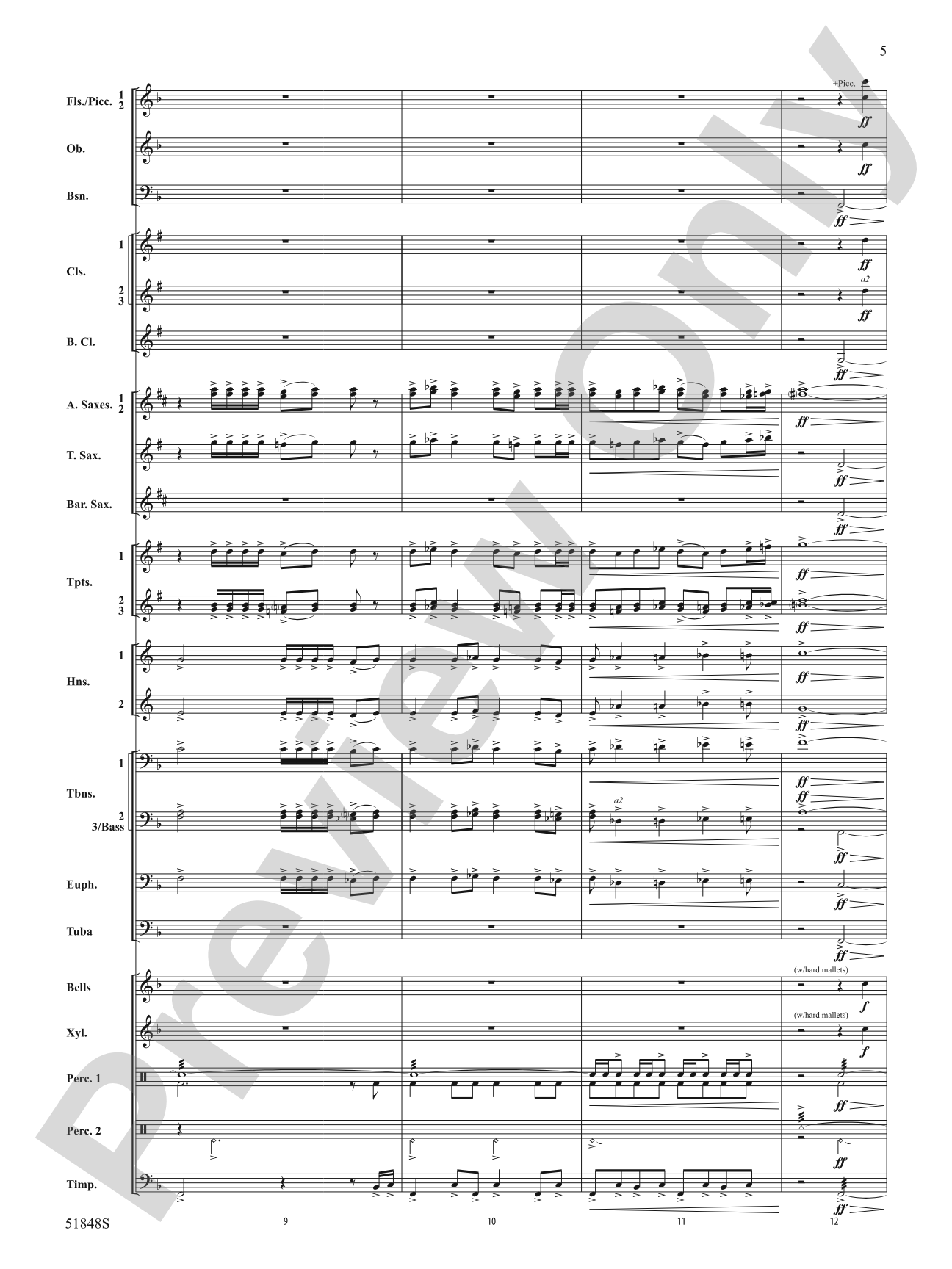 Furious Granite: Concert Band Conductor Score & Parts