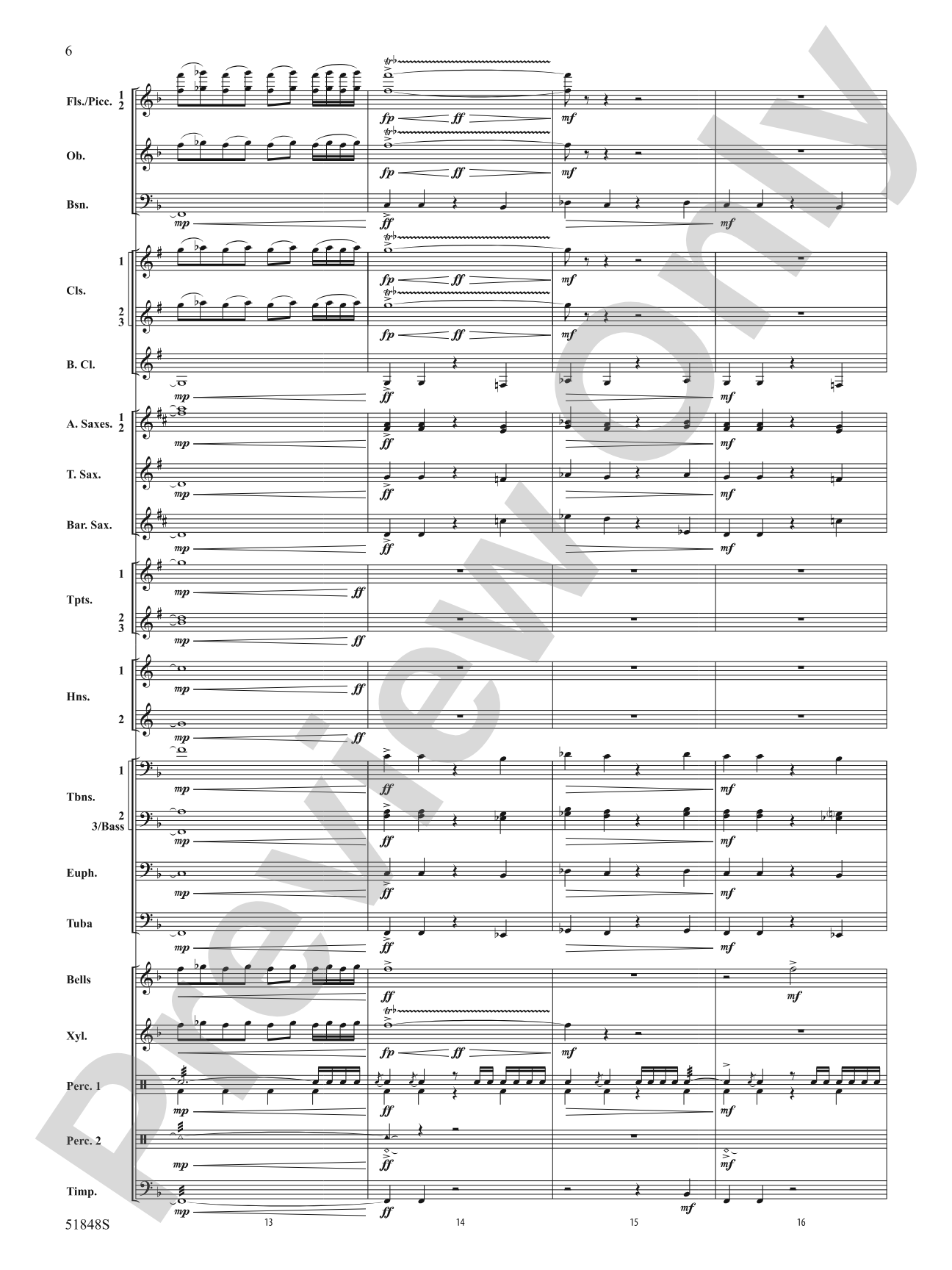 Furious Granite: Concert Band Conductor Score & Parts