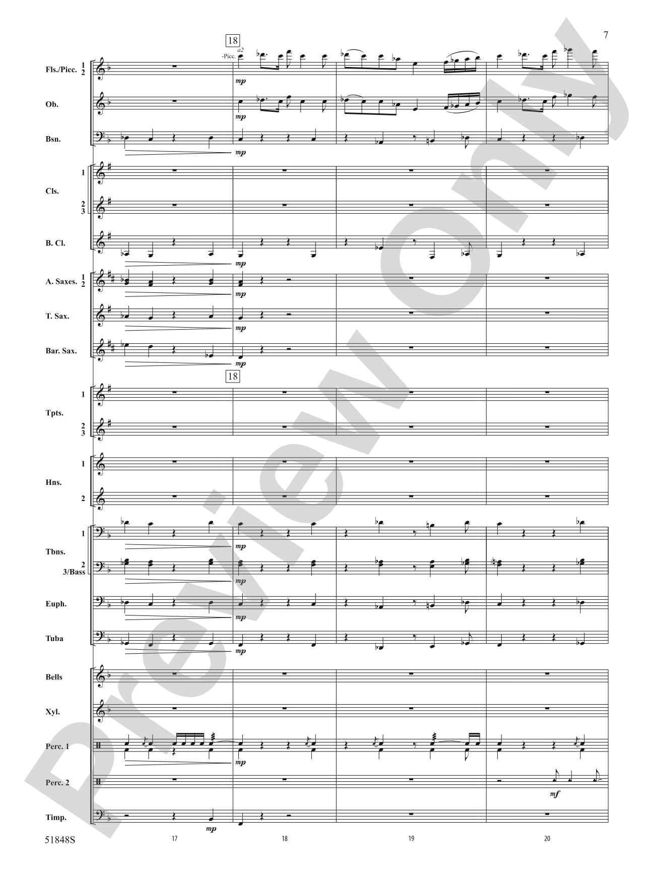 Furious Granite: Concert Band Conductor Score & Parts