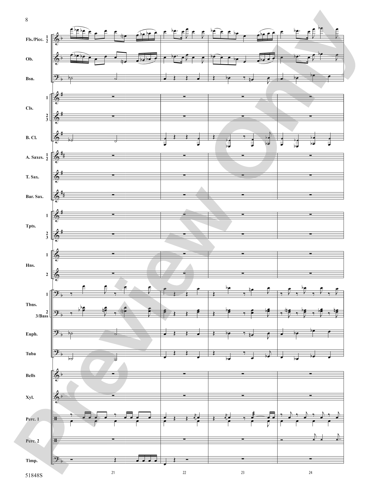 Furious Granite: Concert Band Conductor Score & Parts
