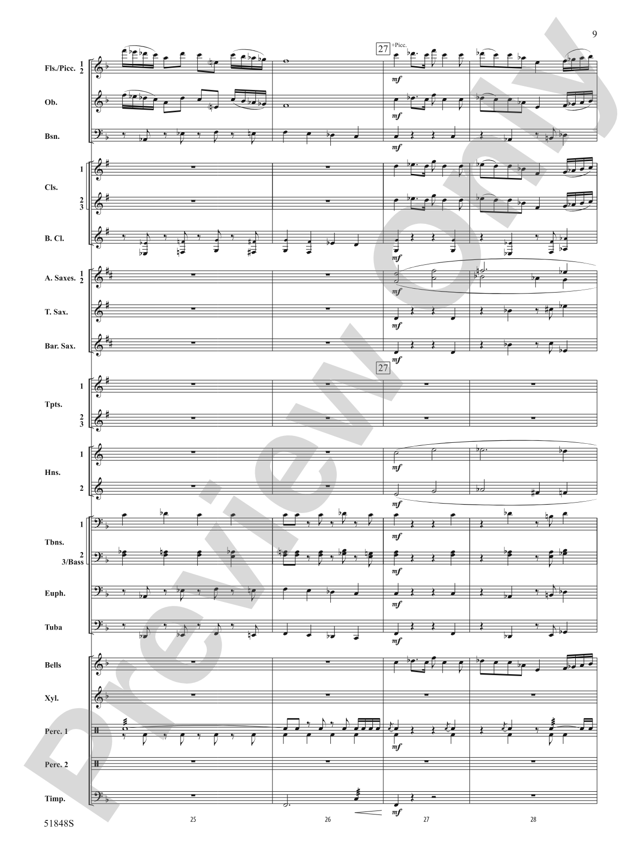 Furious Granite: Concert Band Conductor Score & Parts