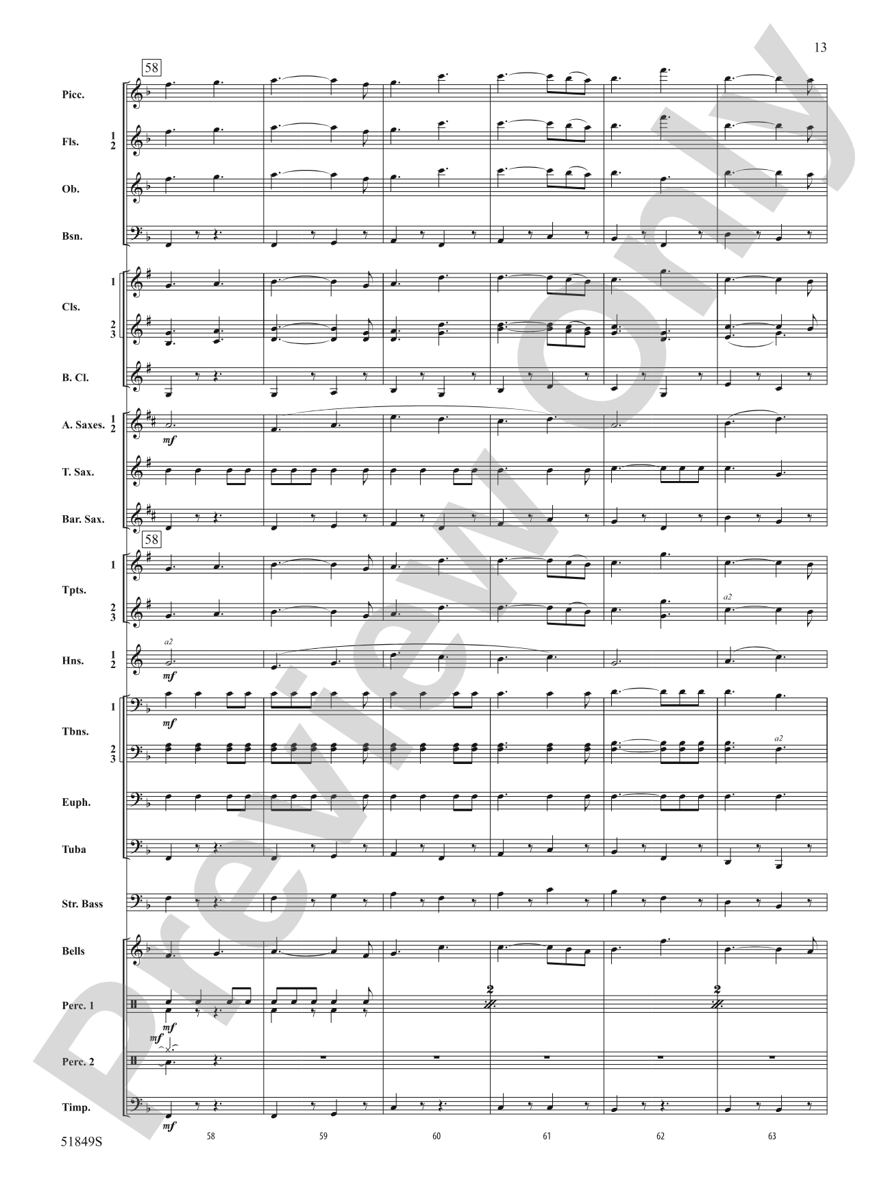 Hope Glowing in the Sky: Concert Band Conductor Score & Parts