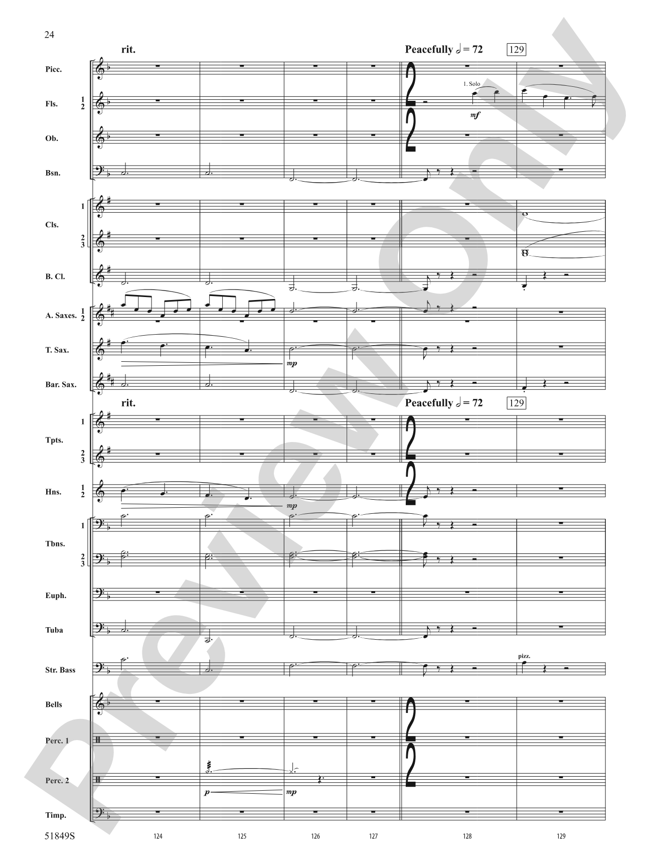 Hope Glowing in the Sky: Concert Band Conductor Score & Parts
