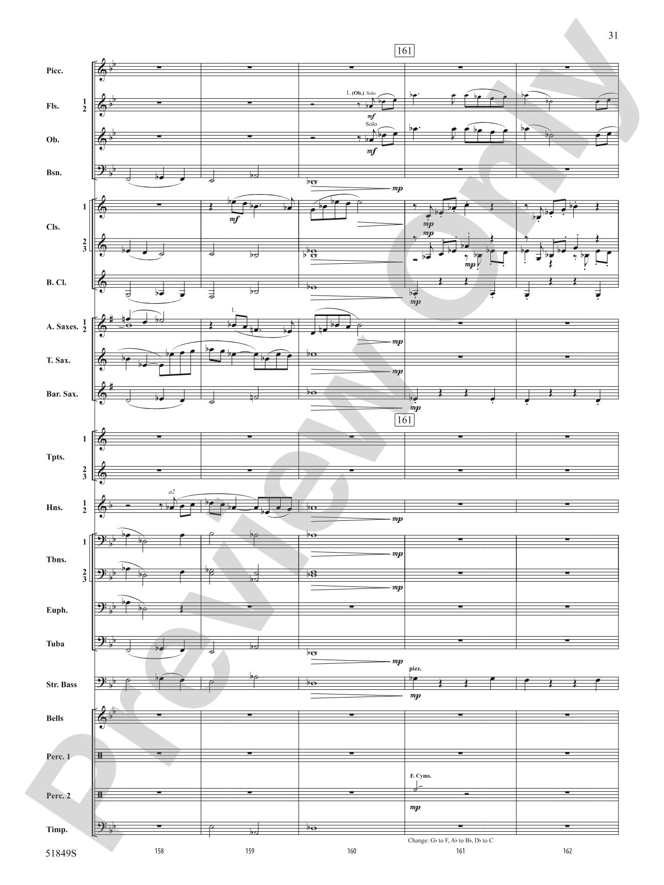 Hope Glowing in the Sky: Concert Band Conductor Score & Parts