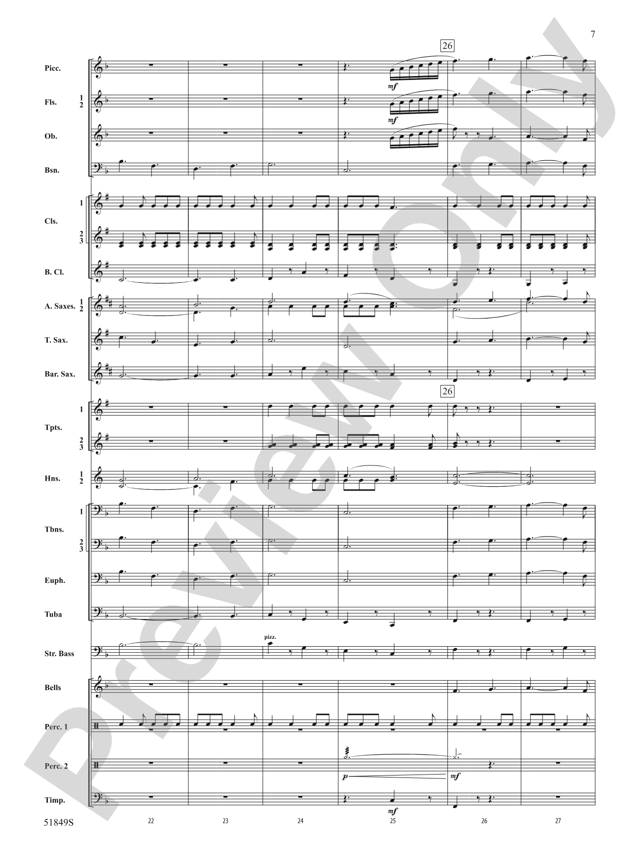 Hope Glowing in the Sky: Concert Band Conductor Score & Parts