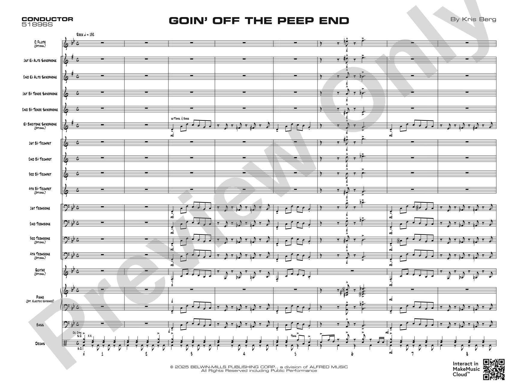 Goin' off the Peep End: Jazz Ensemble Conductor Score & Parts